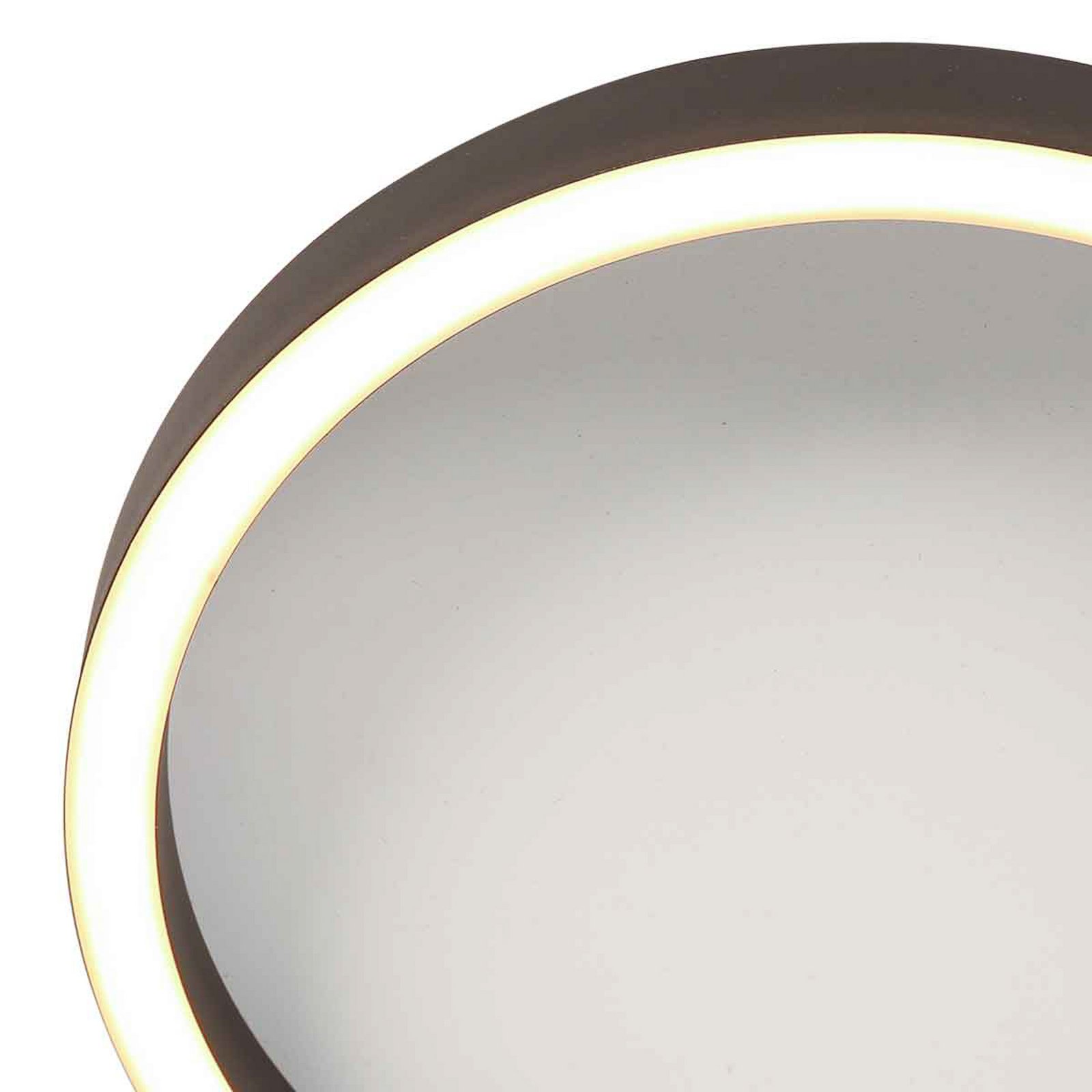 LED-taklampe Ringlux, svart, Ø 30 cm, metall, 2700 K