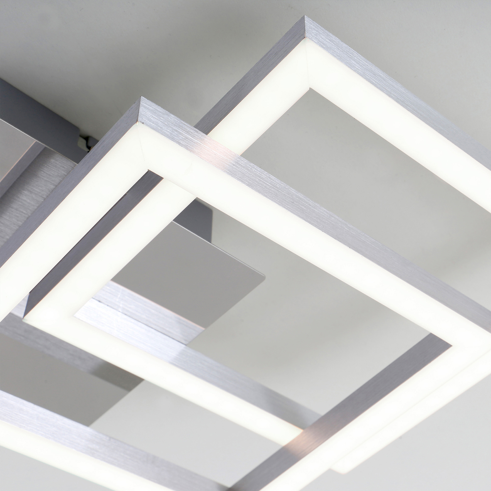 Frame LED ceiling light, 3,000 K, chrome