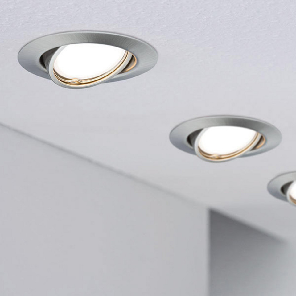 Paulmann Base inbyggnadsspotter i 10-pack, metallisk från Paulmann