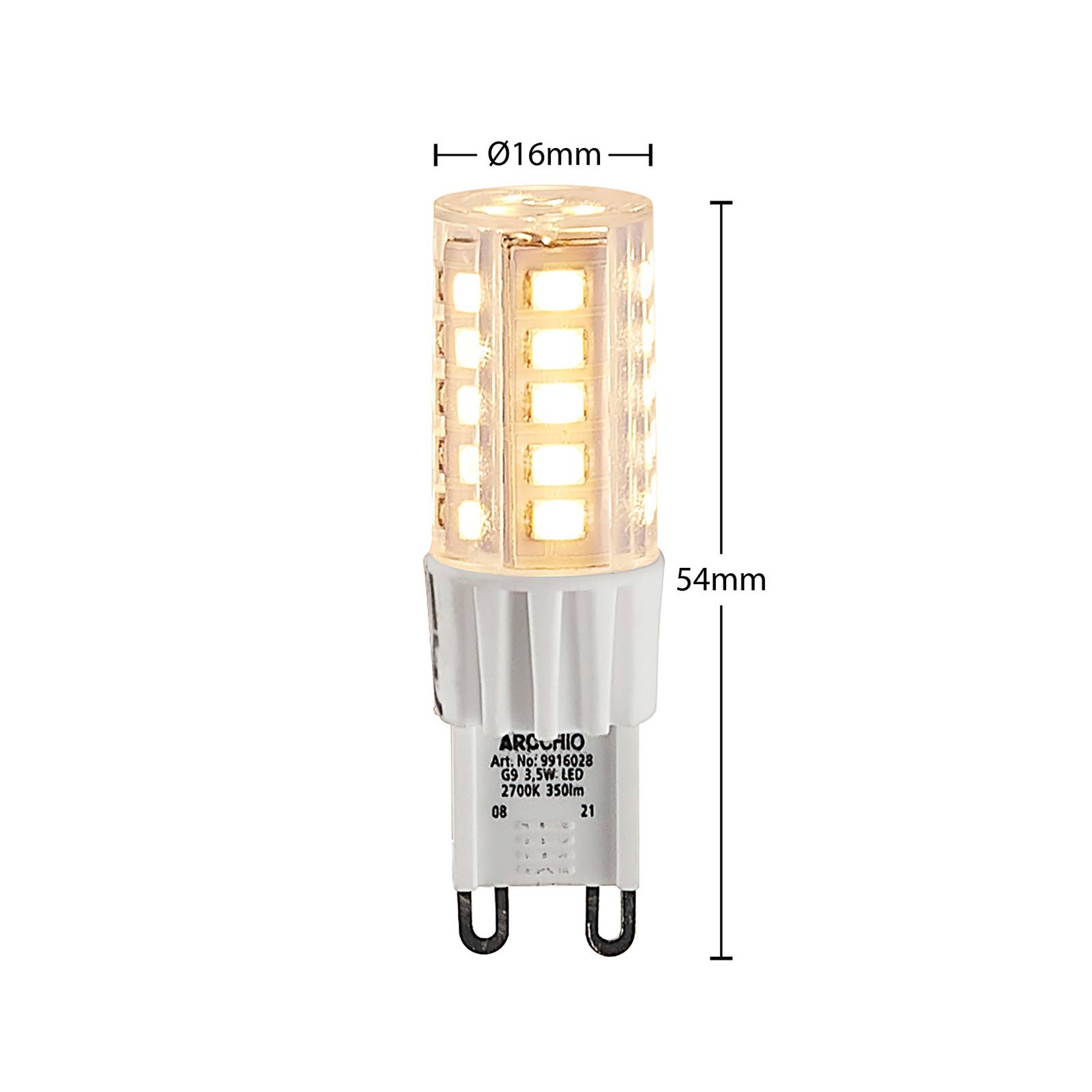 Arcchio LED-stiftsokkelpære G9 3,5 W 827 3 stk