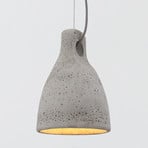 Concrete pendant light Lenna in grey