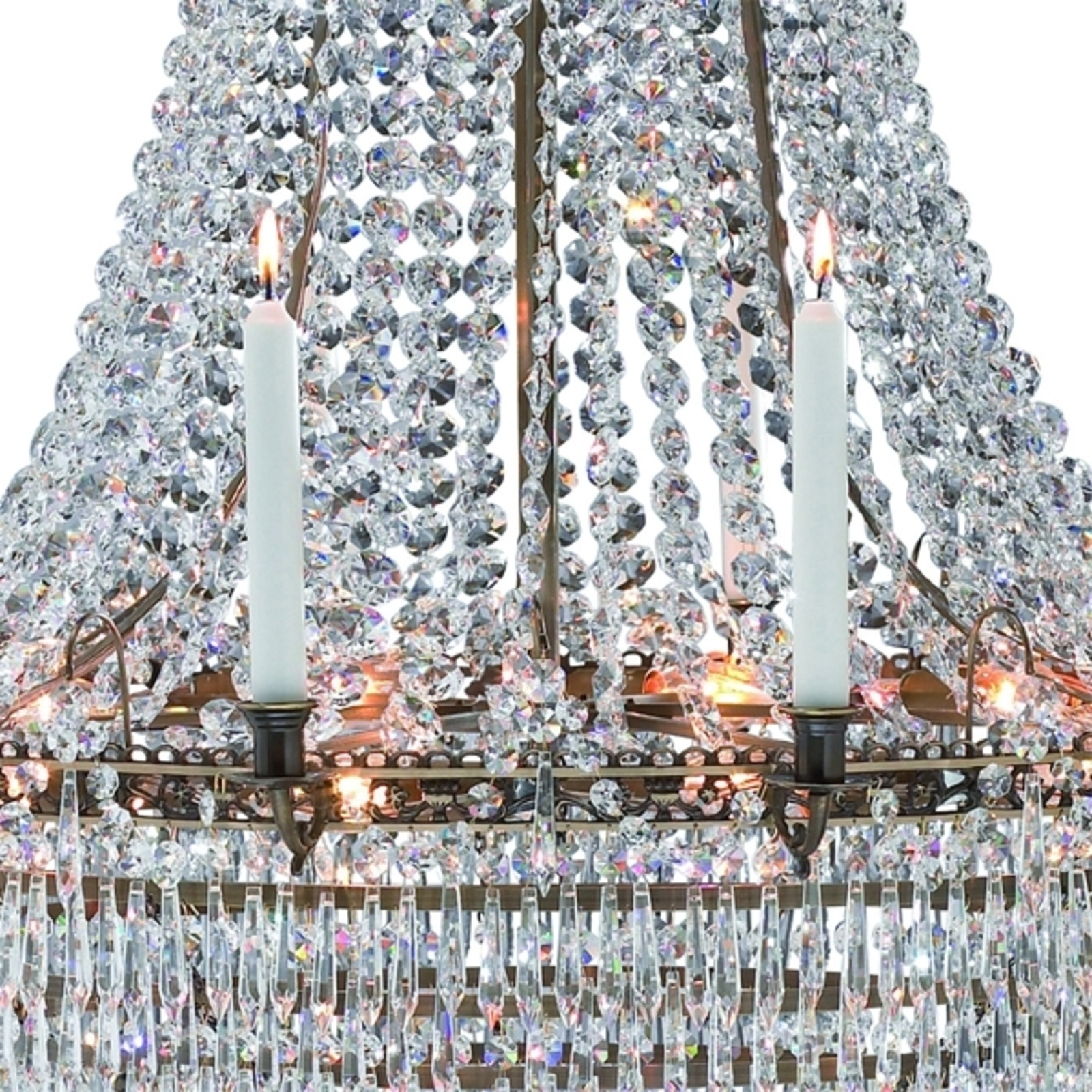 Magnificent candle chandelier Läckö 92 cm