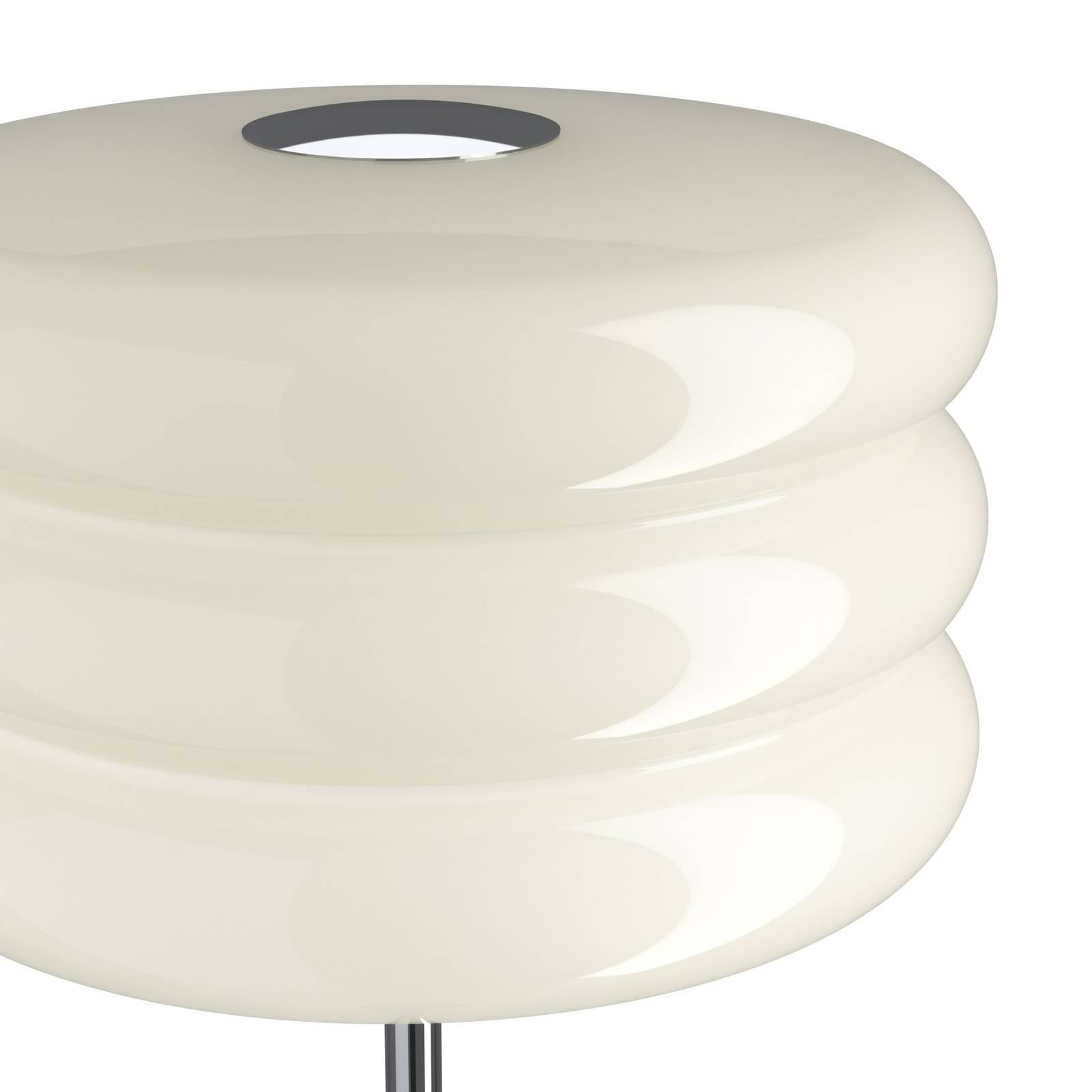 Lampa stojąca Tortora, biała, szkło, metal, wysokość 153 cm, E27