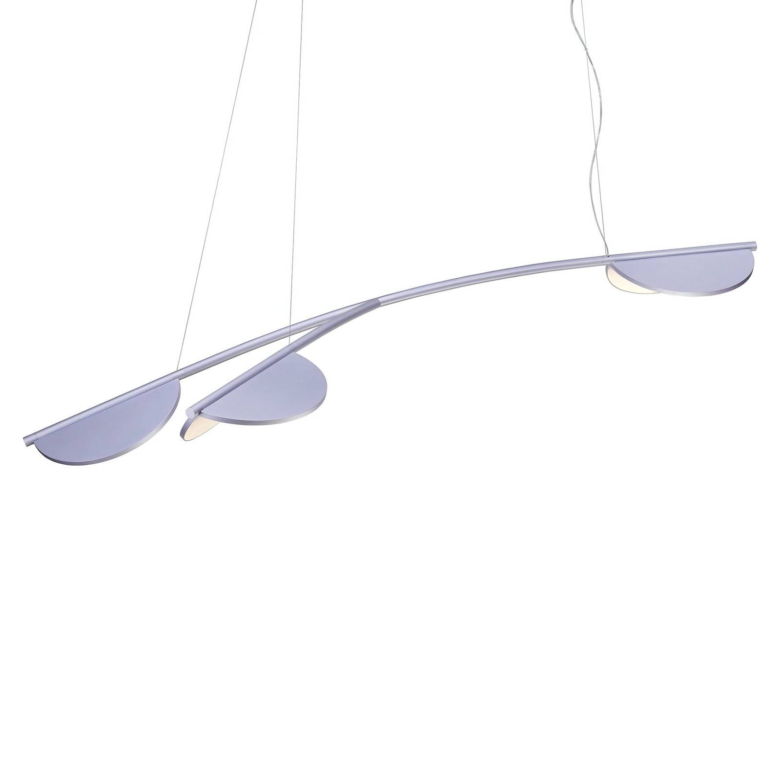 Levně FLOS Almendra Organická závěsná lampa 3fl dlouhá lila