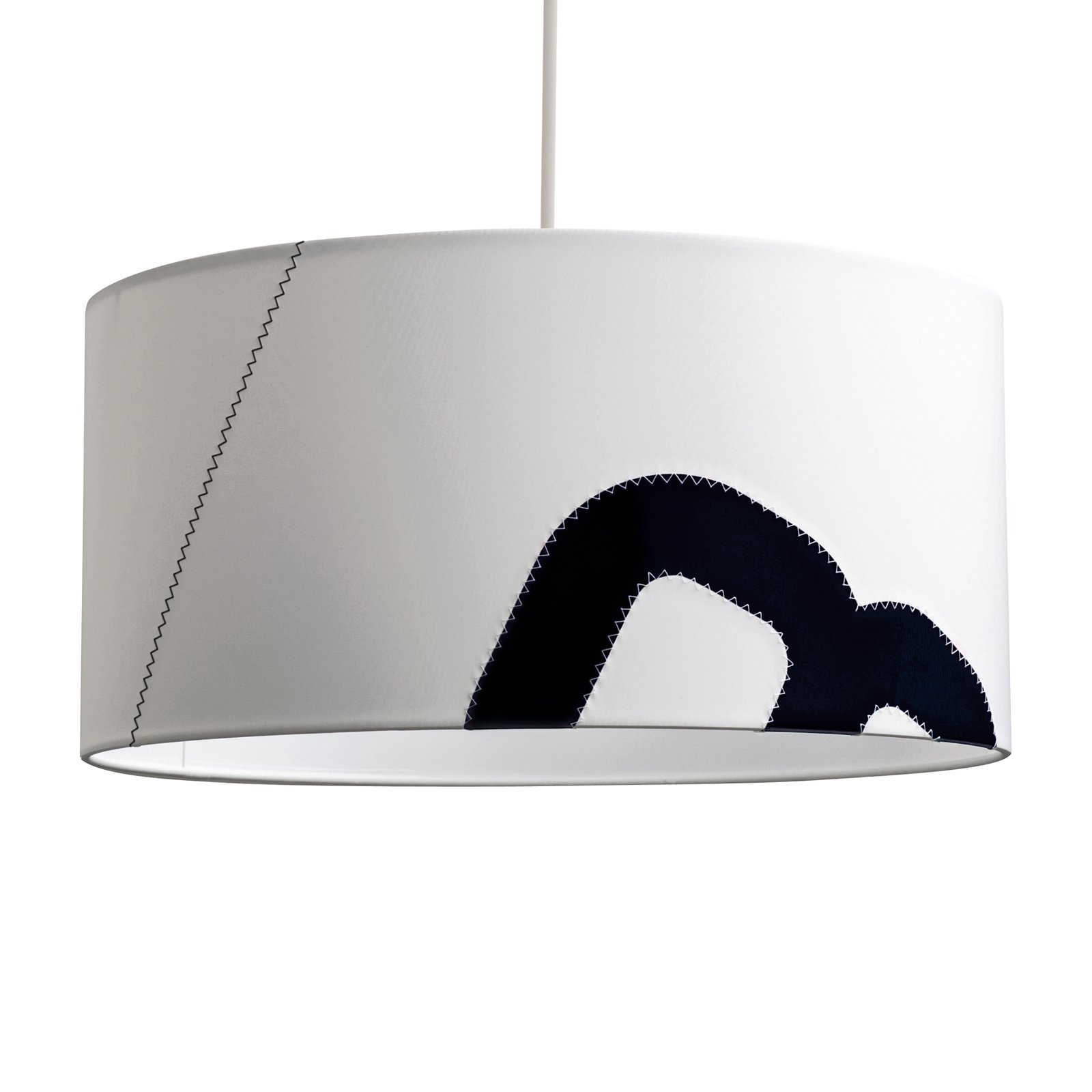 Home harbour pendant light made of canvas with number