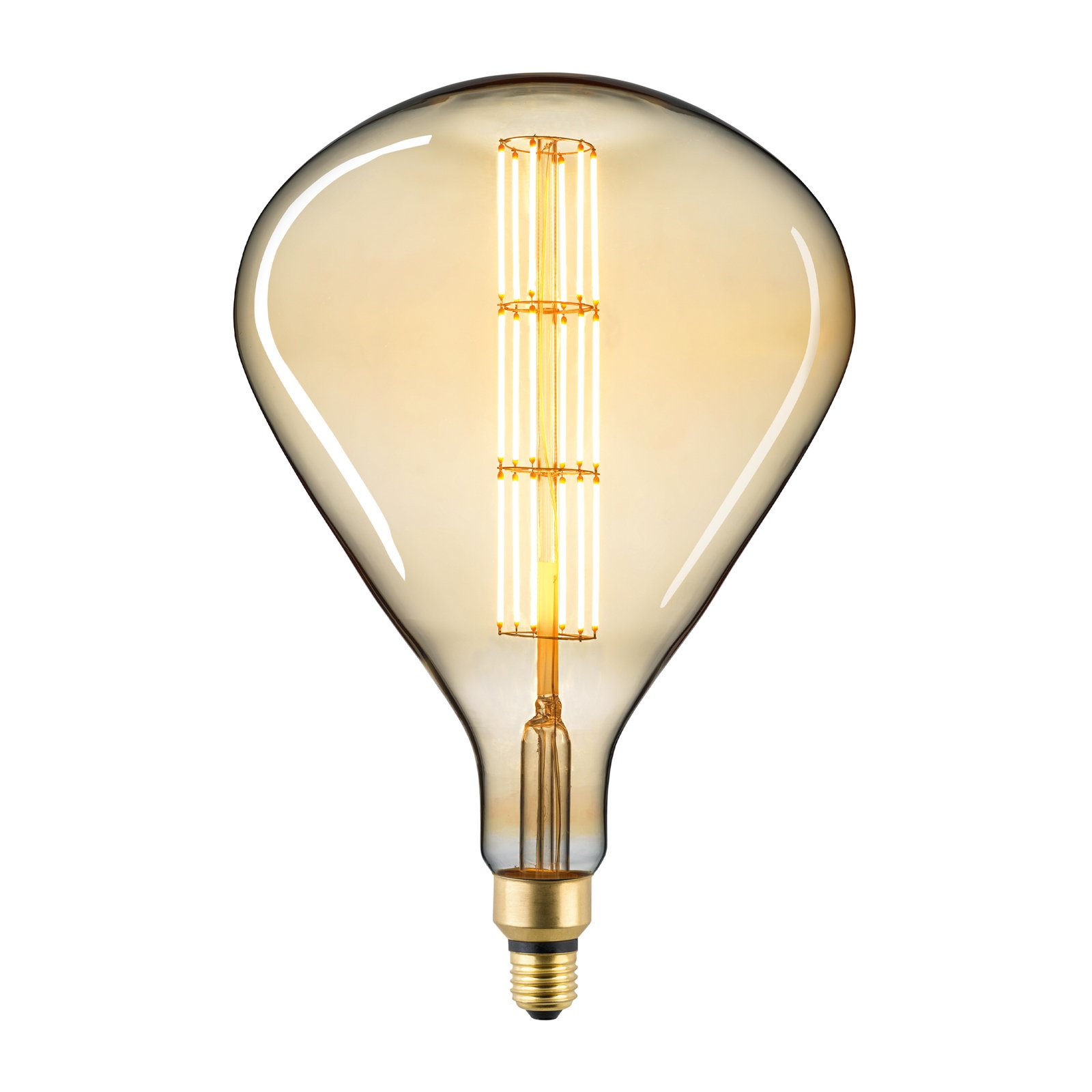 LED-lampa Giant Tear E27 8W glödtråd 920 dim guld