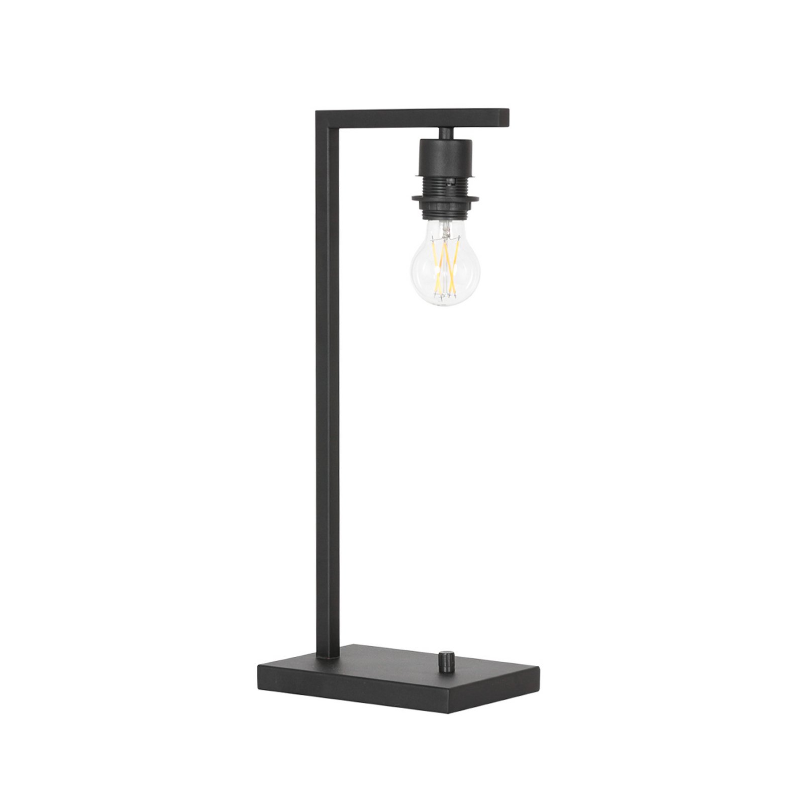 Настолна лампа Stang, черна/кафява, височина 51 cm, корк