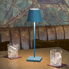 Nuindie LED dobíjecí stolní lampa, USB-C, modrá, IP54, stmívatelná