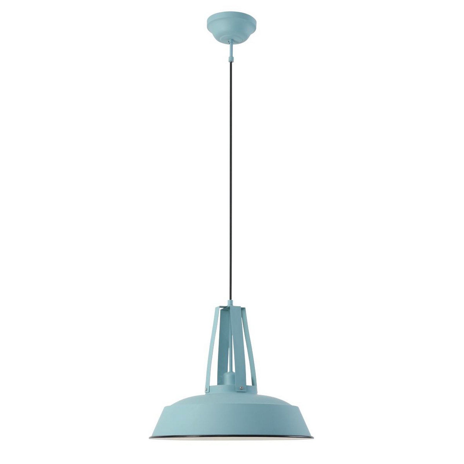 Eden pendant light, light blue, metal, E27 socket