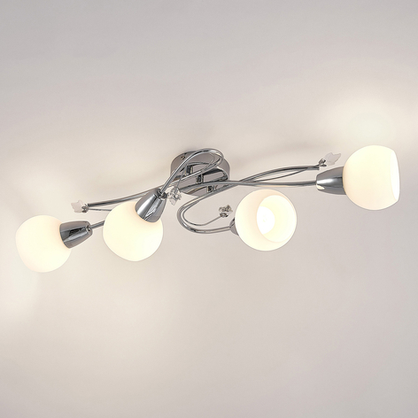 Lindby Floresca Deckenleuchte, 4-flammig, chrom