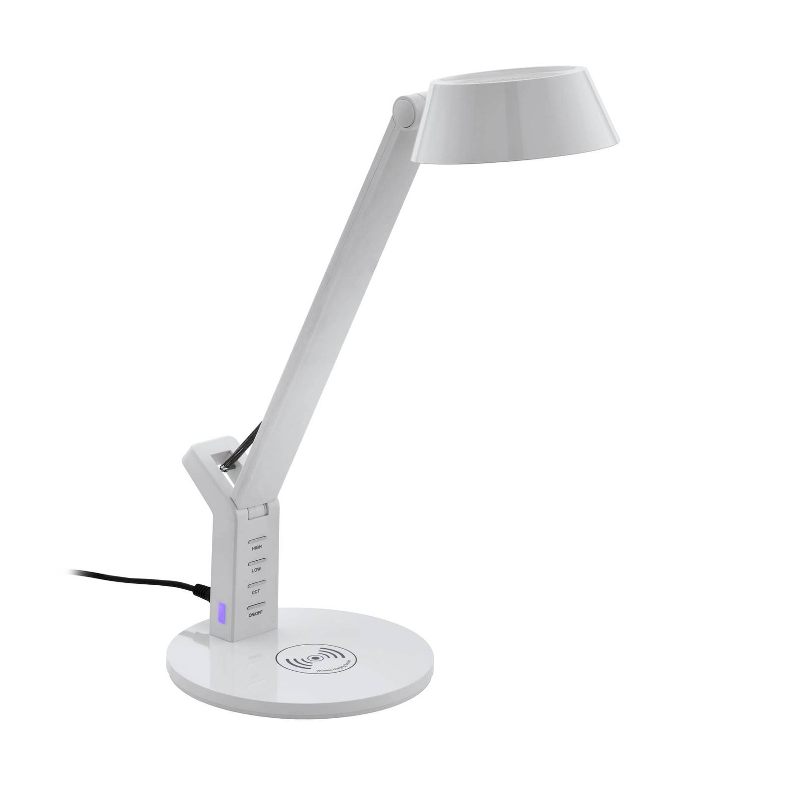 EGLO LED-Stolní lampa Banderalo CCT stmívatelná QI bílá
