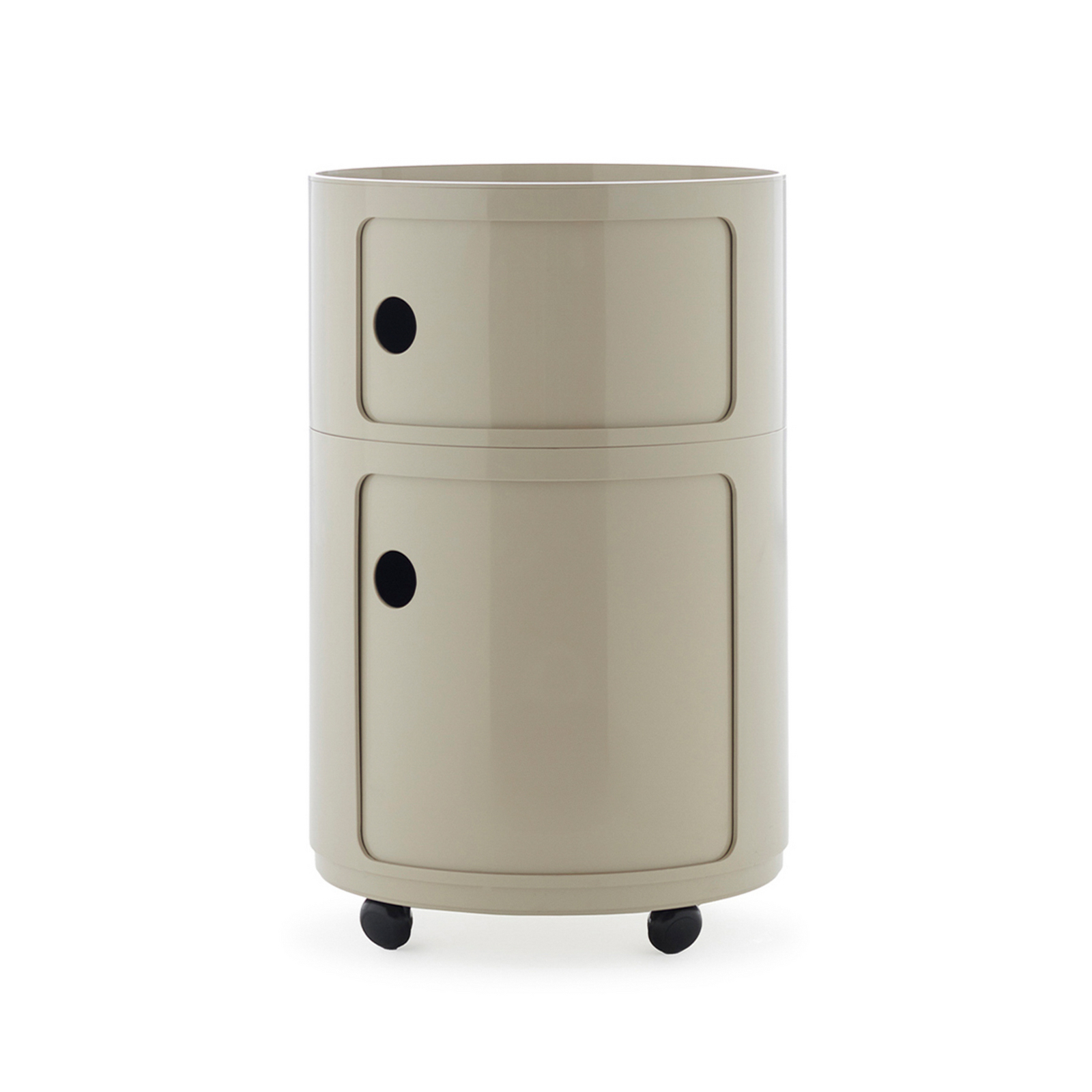 Componibili Big Container, grå, 2 elementer, høyde 61,5 cm - Kartell