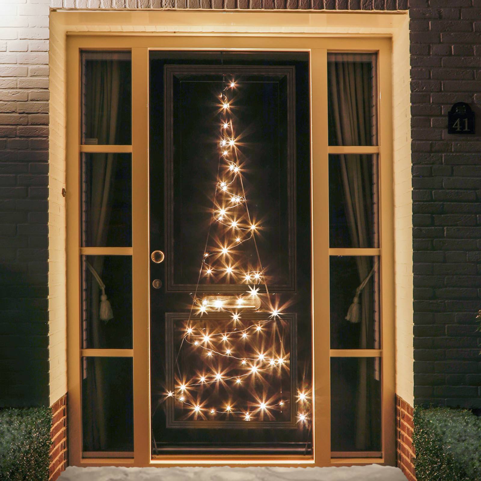 Silhouette sapin de porte Fairybell 120 LED