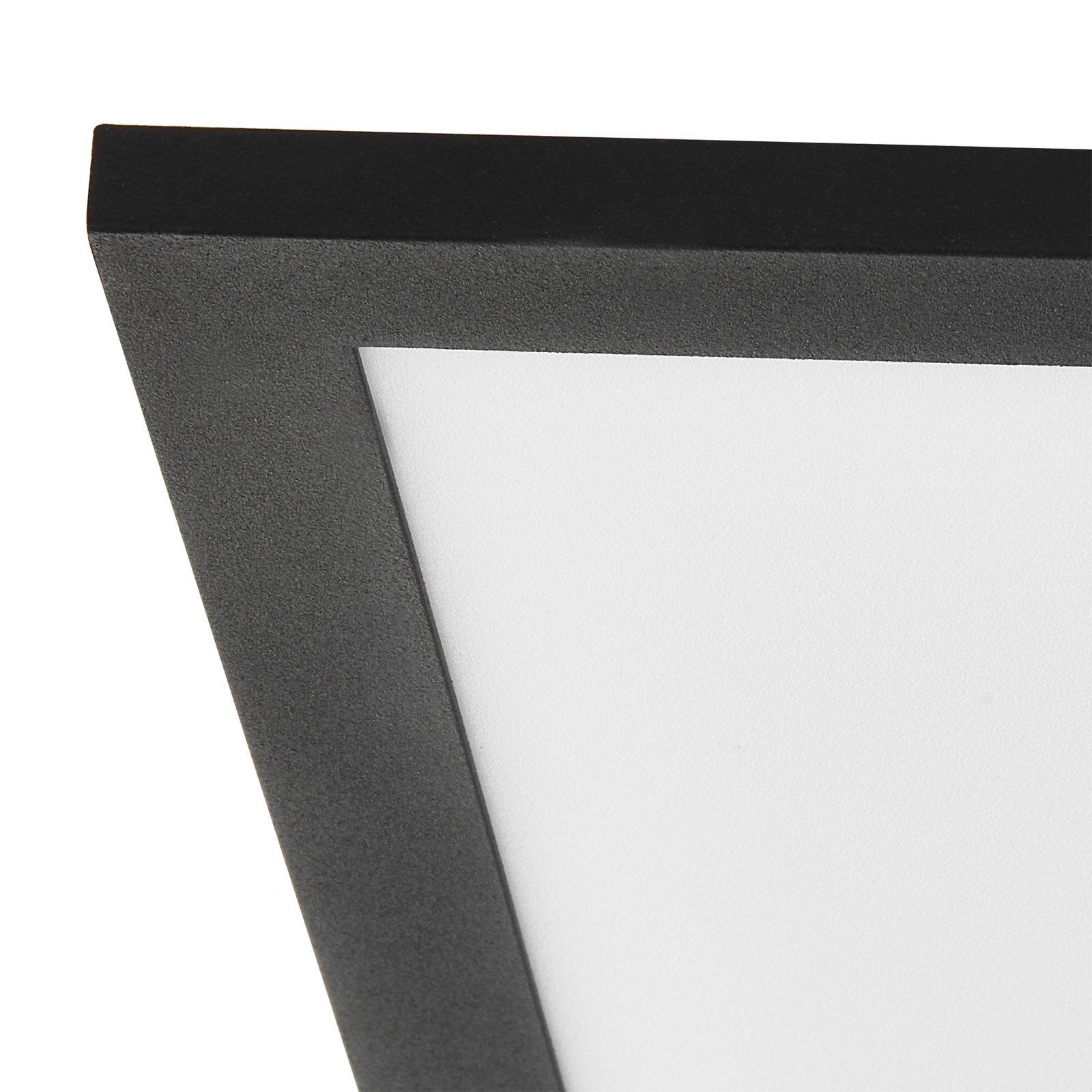 Laminátový panel Lindby LED, černý, 119,5 x 29,5 cm