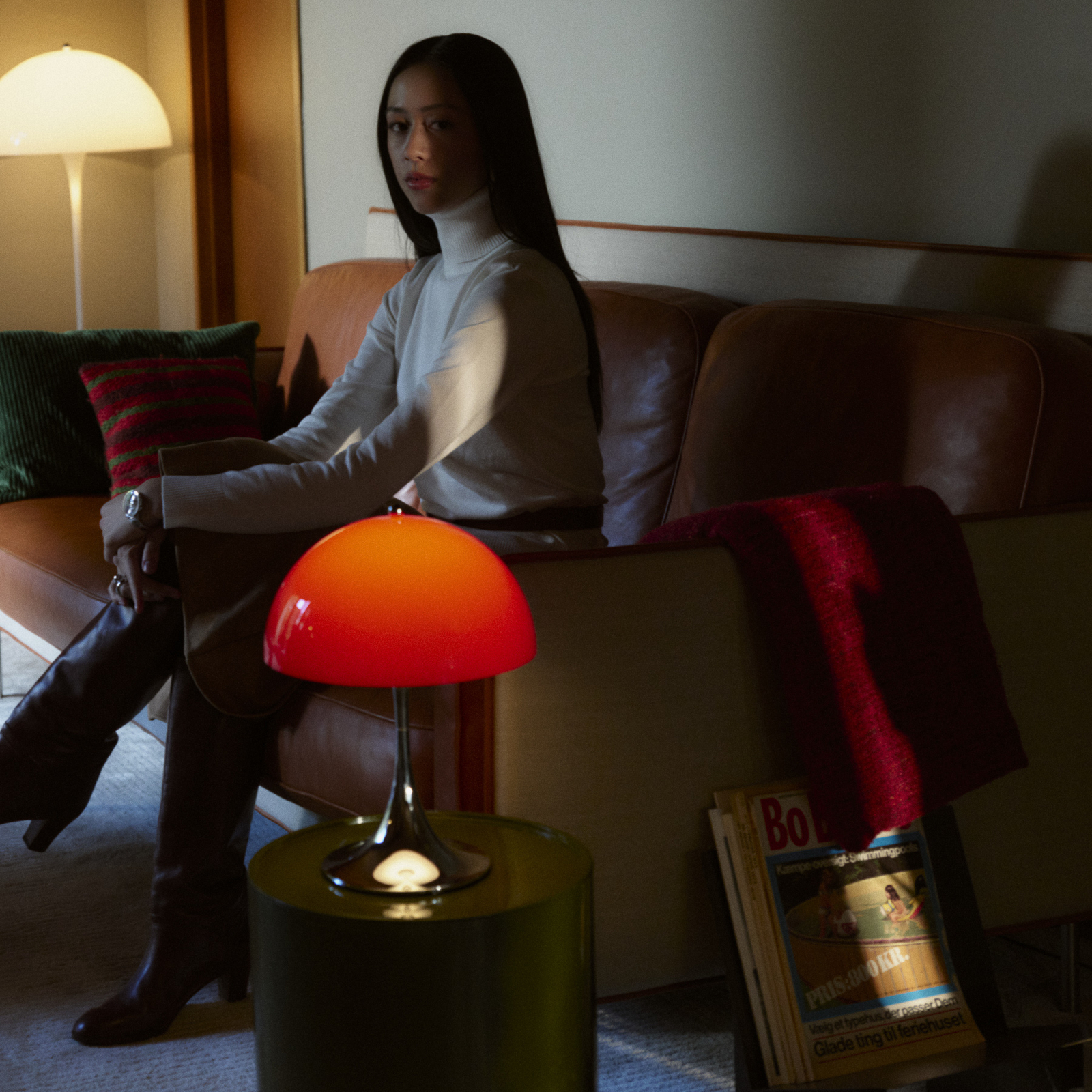 Louis Poulsen Panthella 250 Portable Original, opaali-punainen Louis Poulsen Panthella 250 Portable Original, opaali-punainen