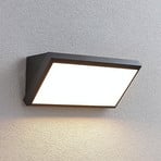 Lindby LED outdoor wall light Abby, sensor, IP65, dark grey