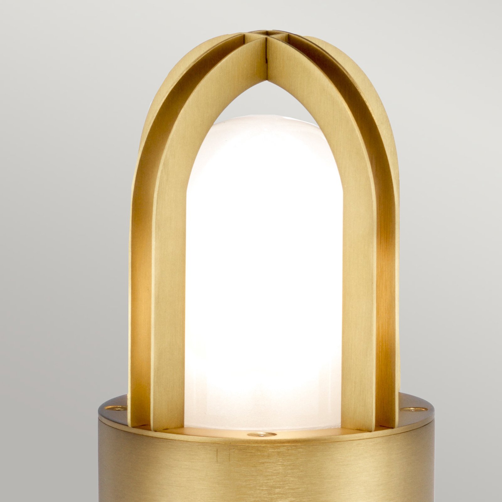 Paignton pillar light, stainless steel, brass