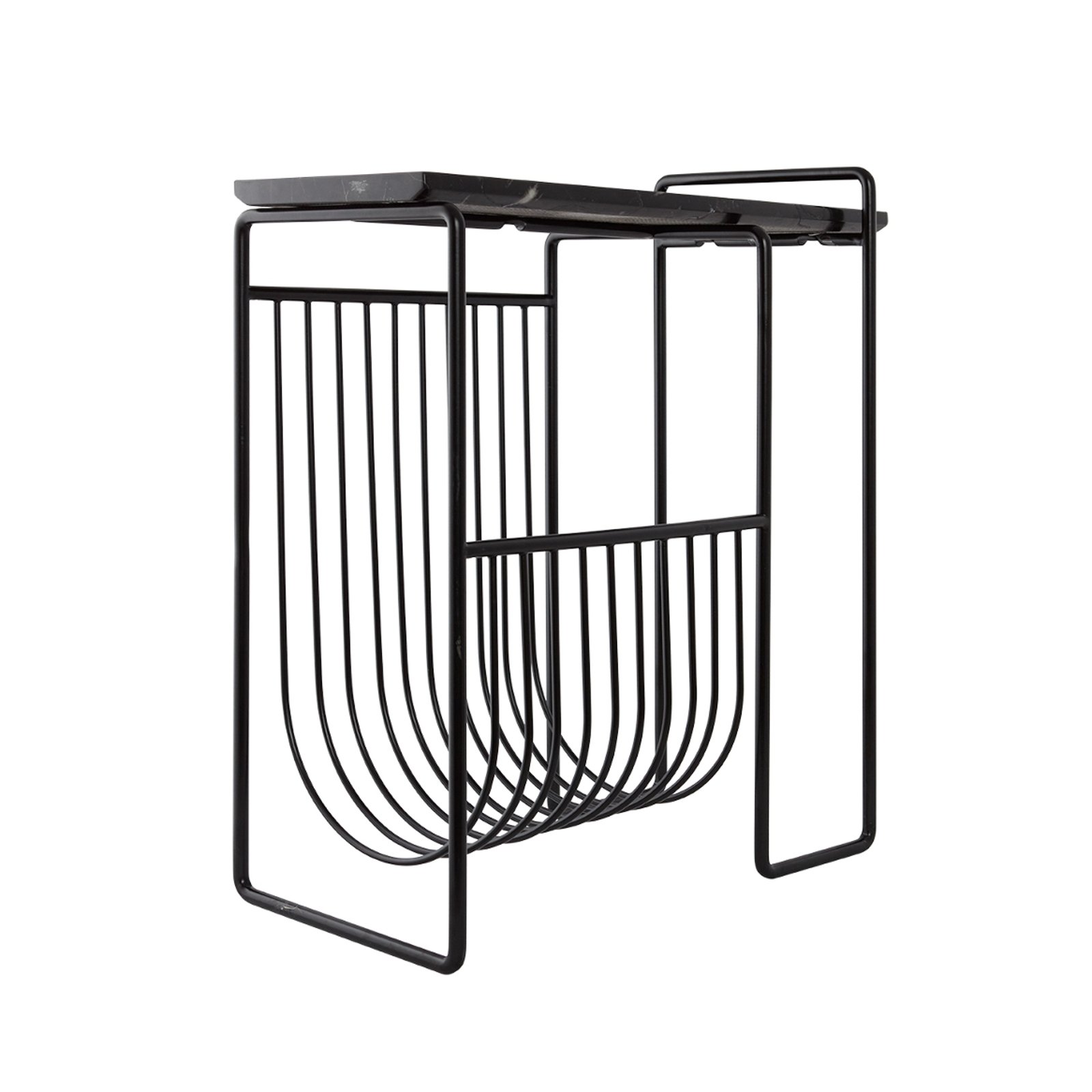 AYTM Sino magazine rack, side table, black