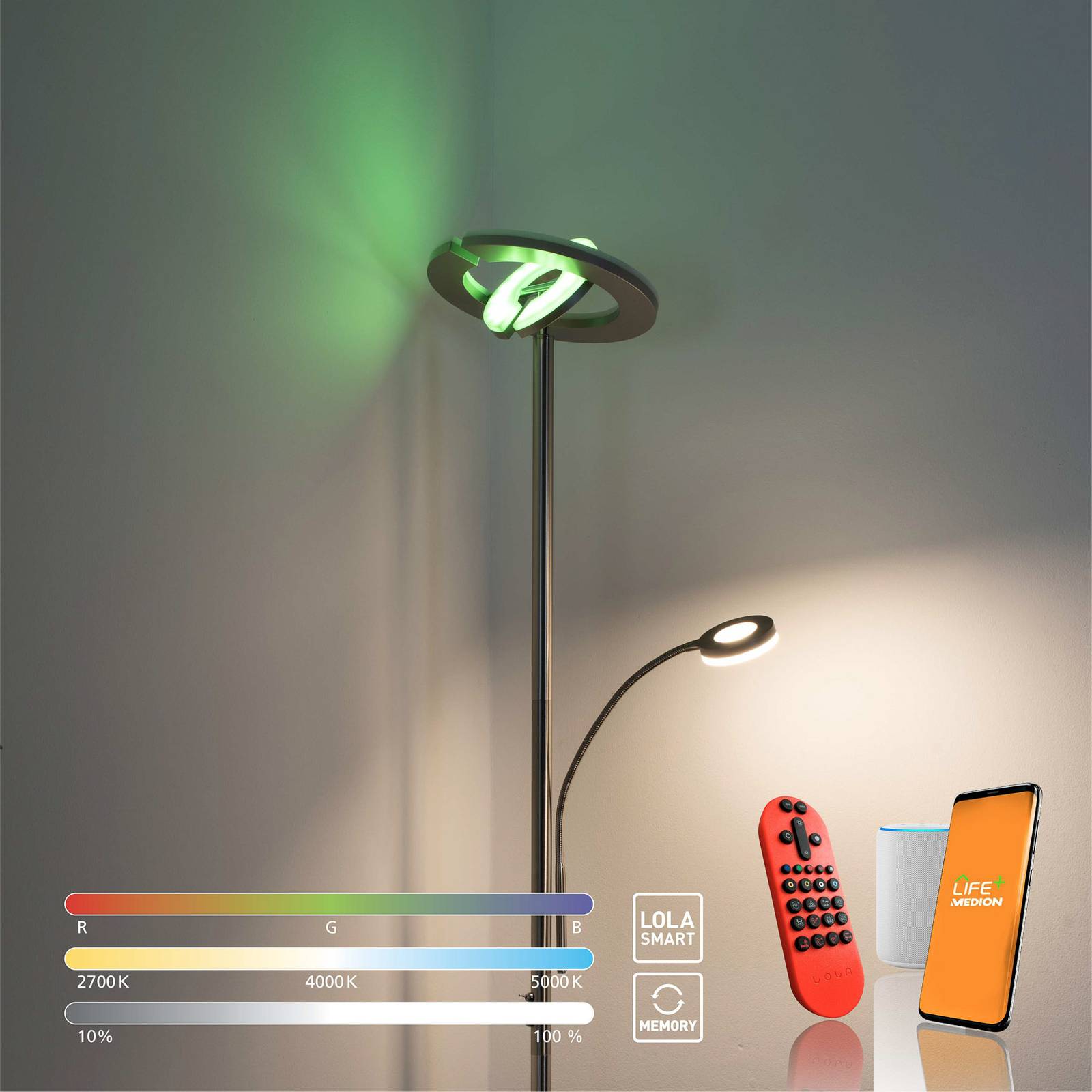 Lampa stojaca LED LOLAsmart Rocco