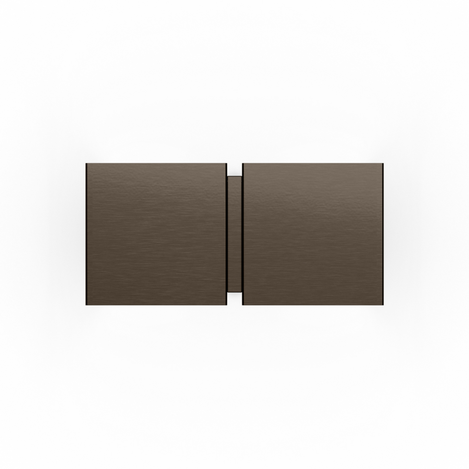 WEVER & DUCRÉ sienas lampa CG Square bronzas krāsā, platums 21 cm, 2 spuldzes