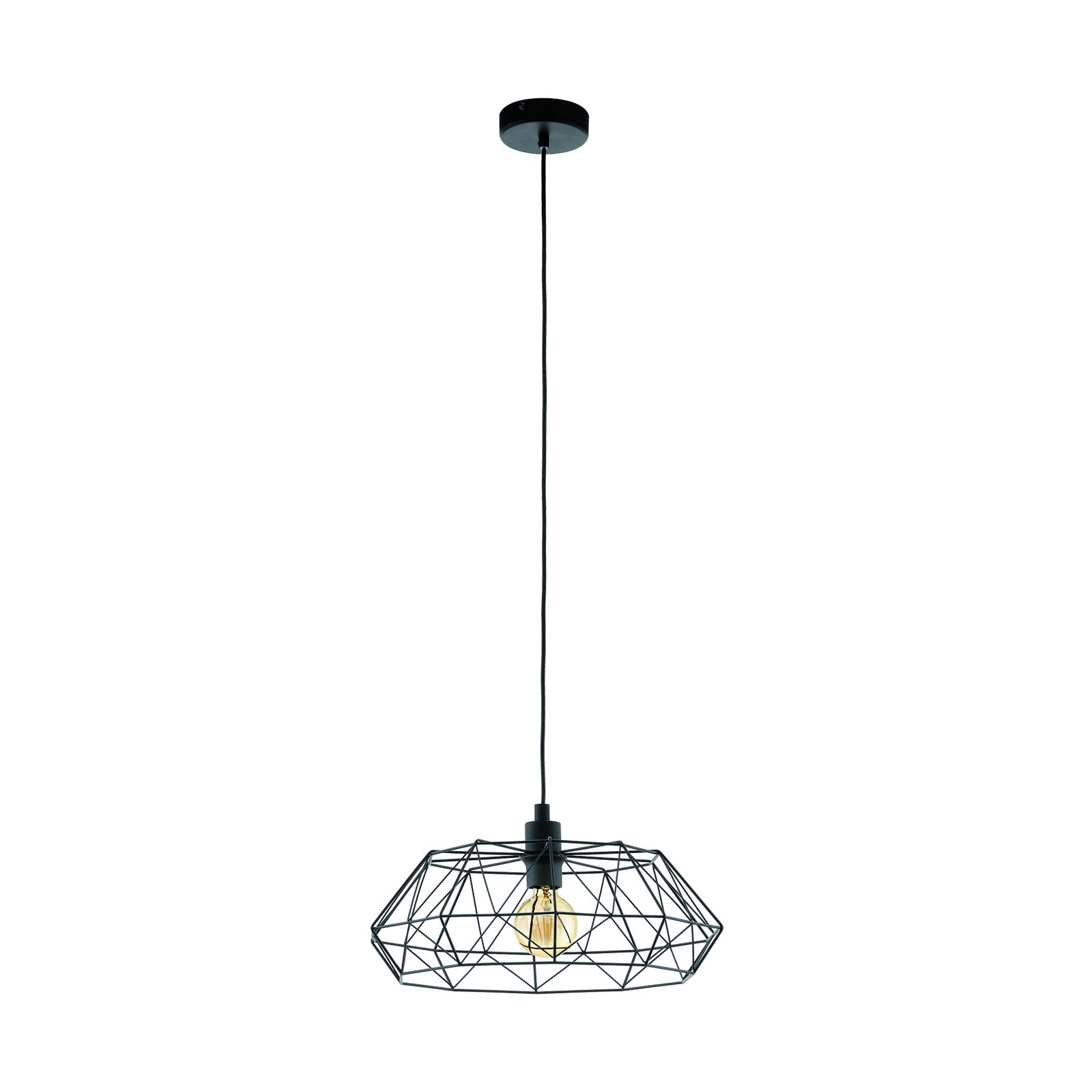 Carlton 2 függő lámpa, fekete Ø 45,5 cm