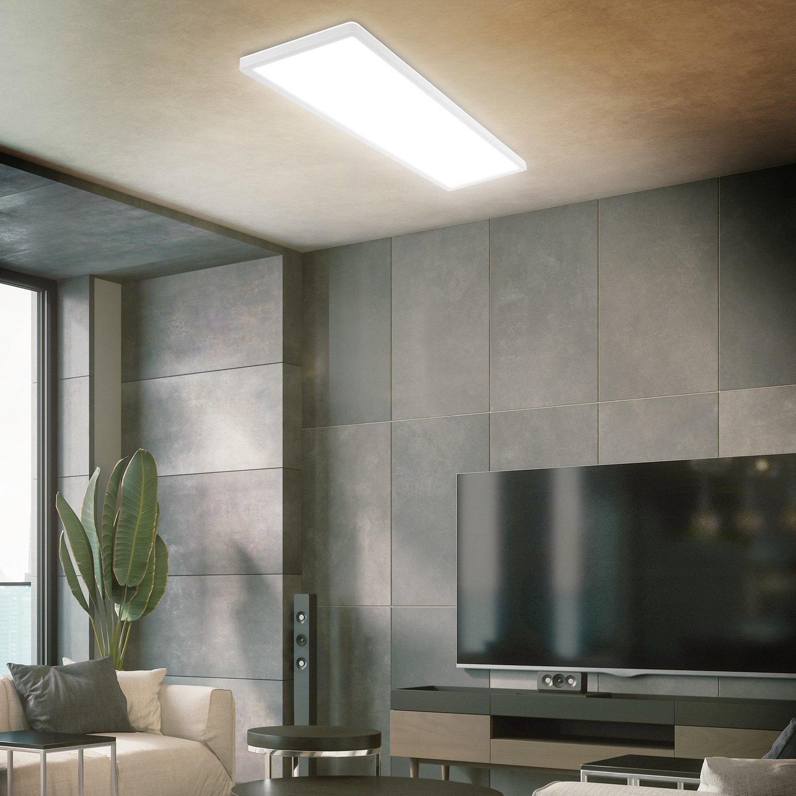 Pannello LED a superficie Slim 58x20cm on/off 4.000K bianco