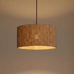 Afra pendant light, light brown, rope, Ø 40 cm