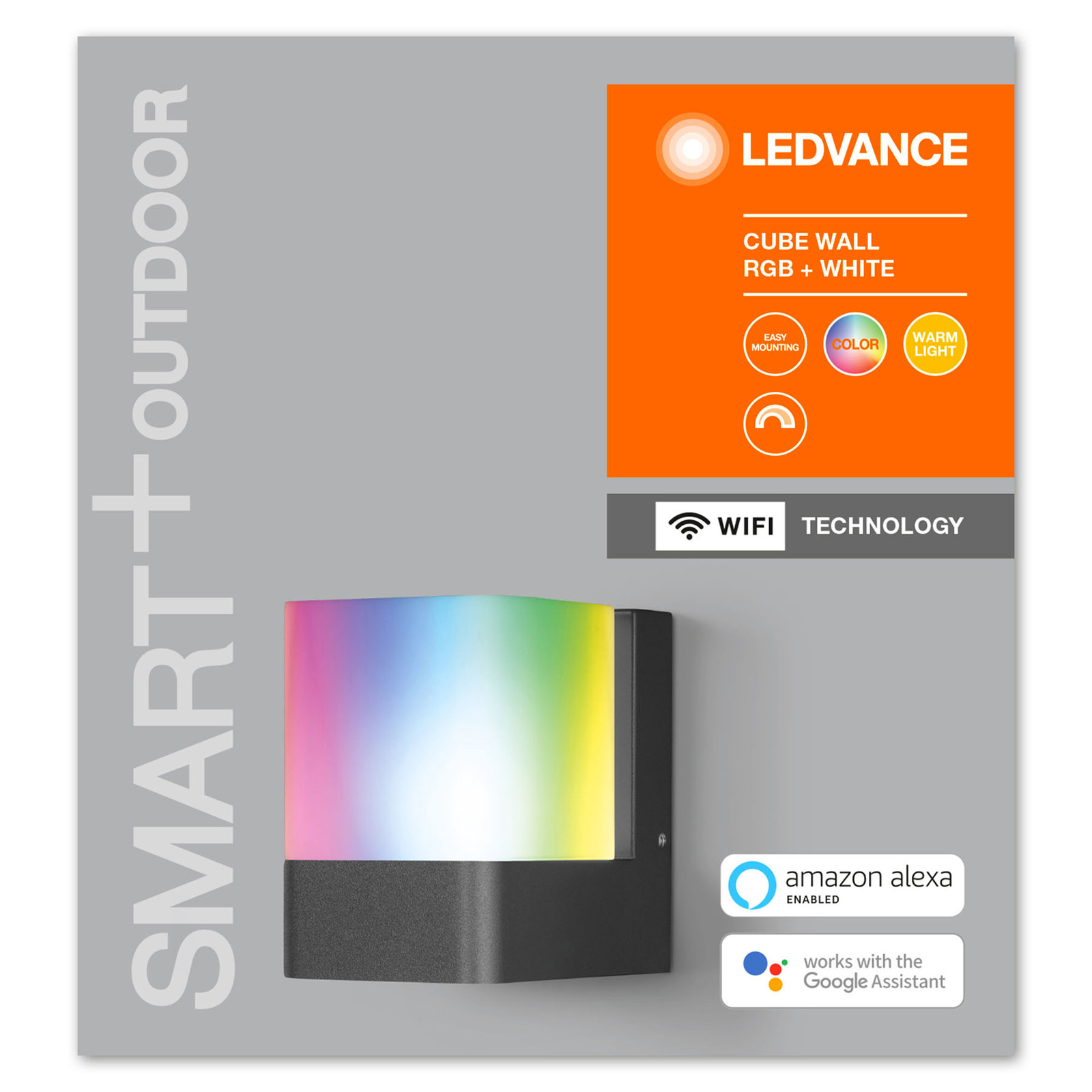 LEDVANCE SMART+ WiFi Cube LED-vegglampe RGBW up