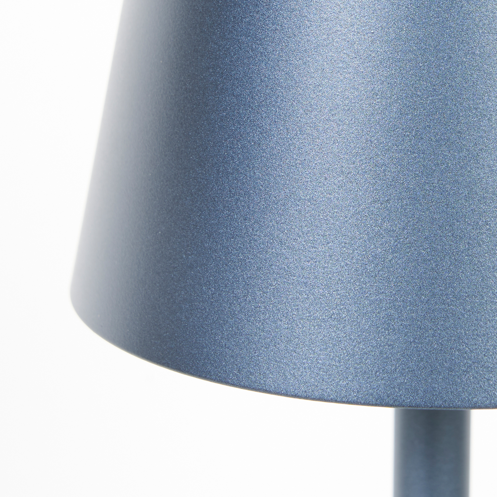 Lindby Janea stolová LED lampa batéria sivo-modrá