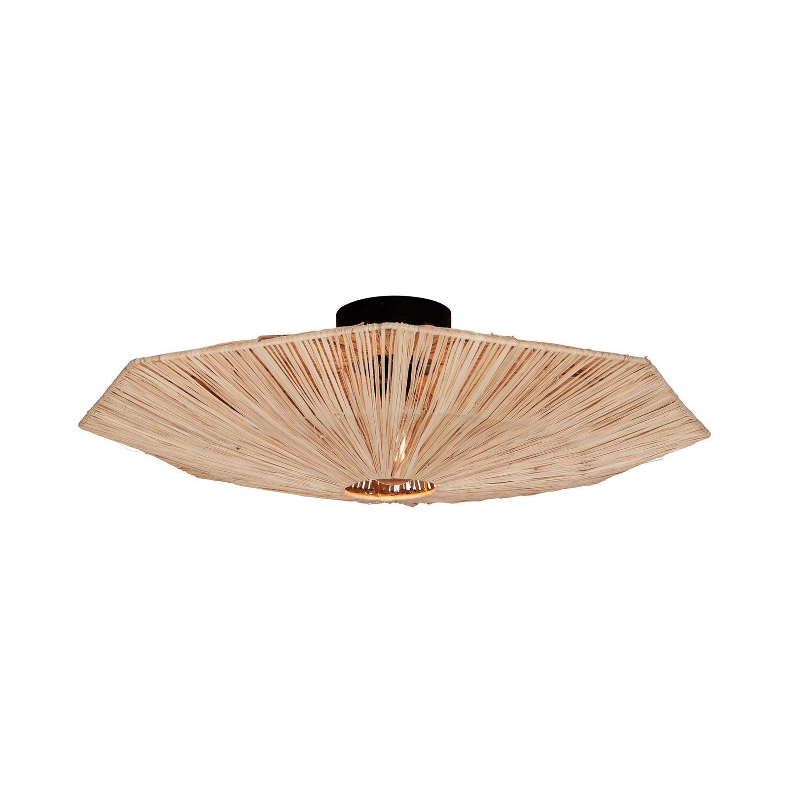 GOOD & MOJO Plafondlamp Panama, naturel, Ø 65 cm, raffia