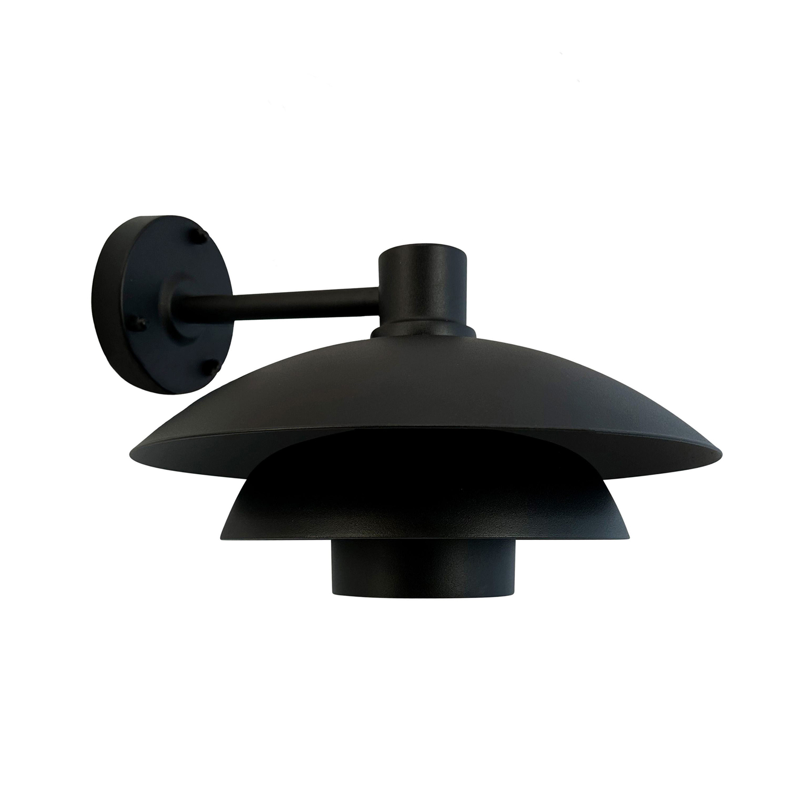 Dyberg Larsen Außenwandlampe Morph, schwarz, Metall