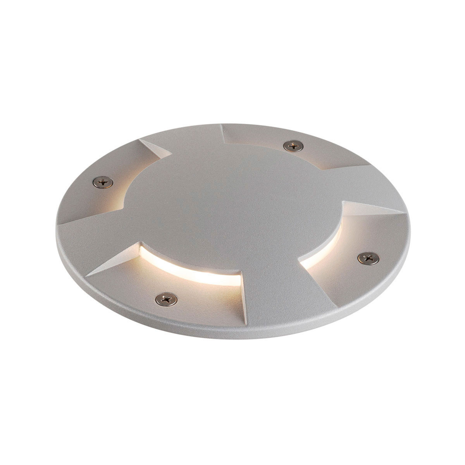 SLV Big Plot cover, 4 slits, silver grey, aluminium, H: 2 cm