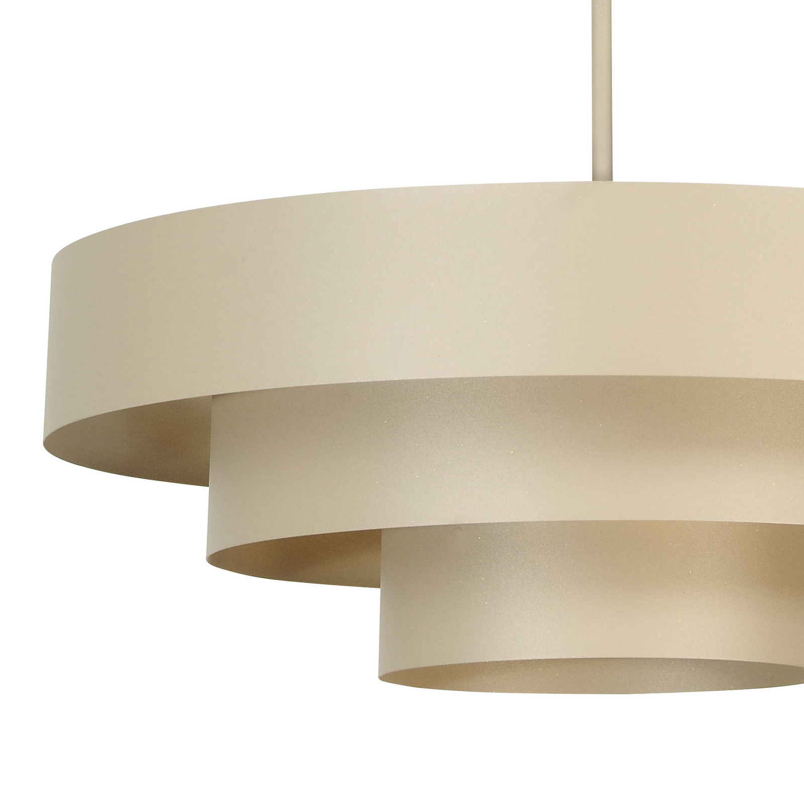 Lampada a sospensione Trio, grigio-beige, metallo