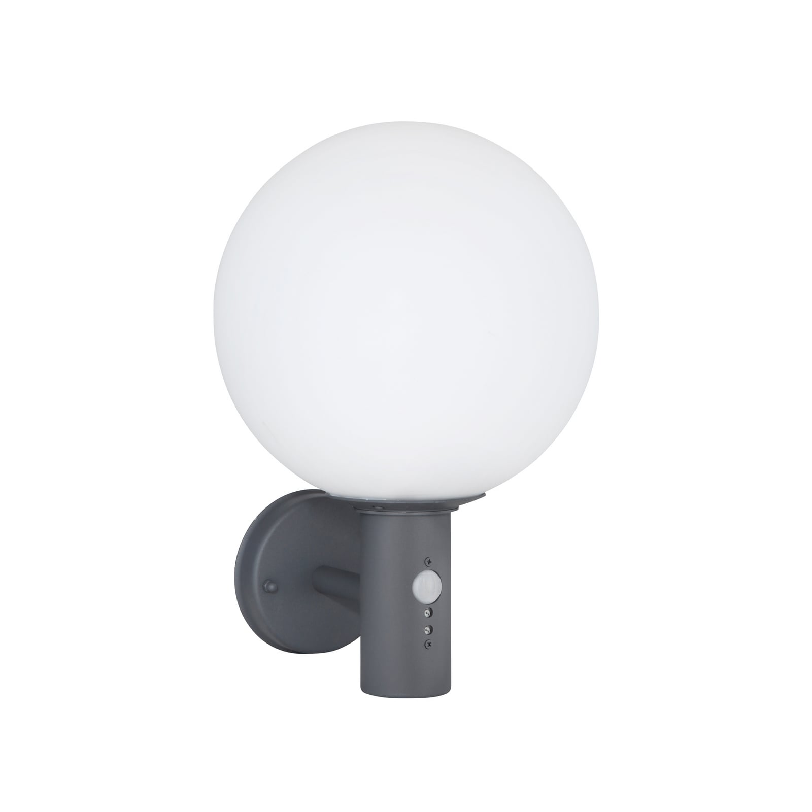 Aplique para exterior Ossy, antracita/blanco, con sensor, IP44, E27