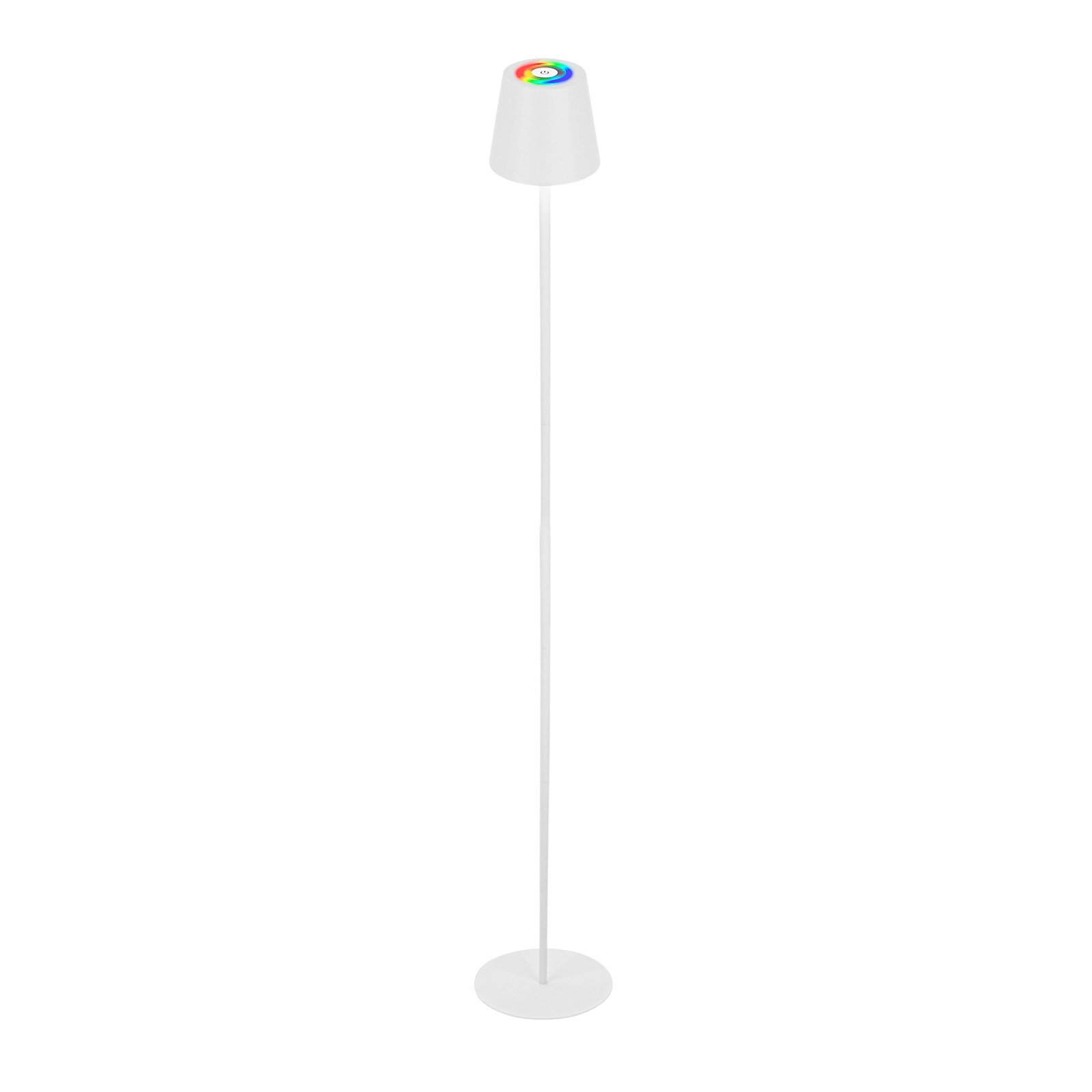 Coloris LED rechargeable floor lamp, white, RGB, dimmable, IP44, USB