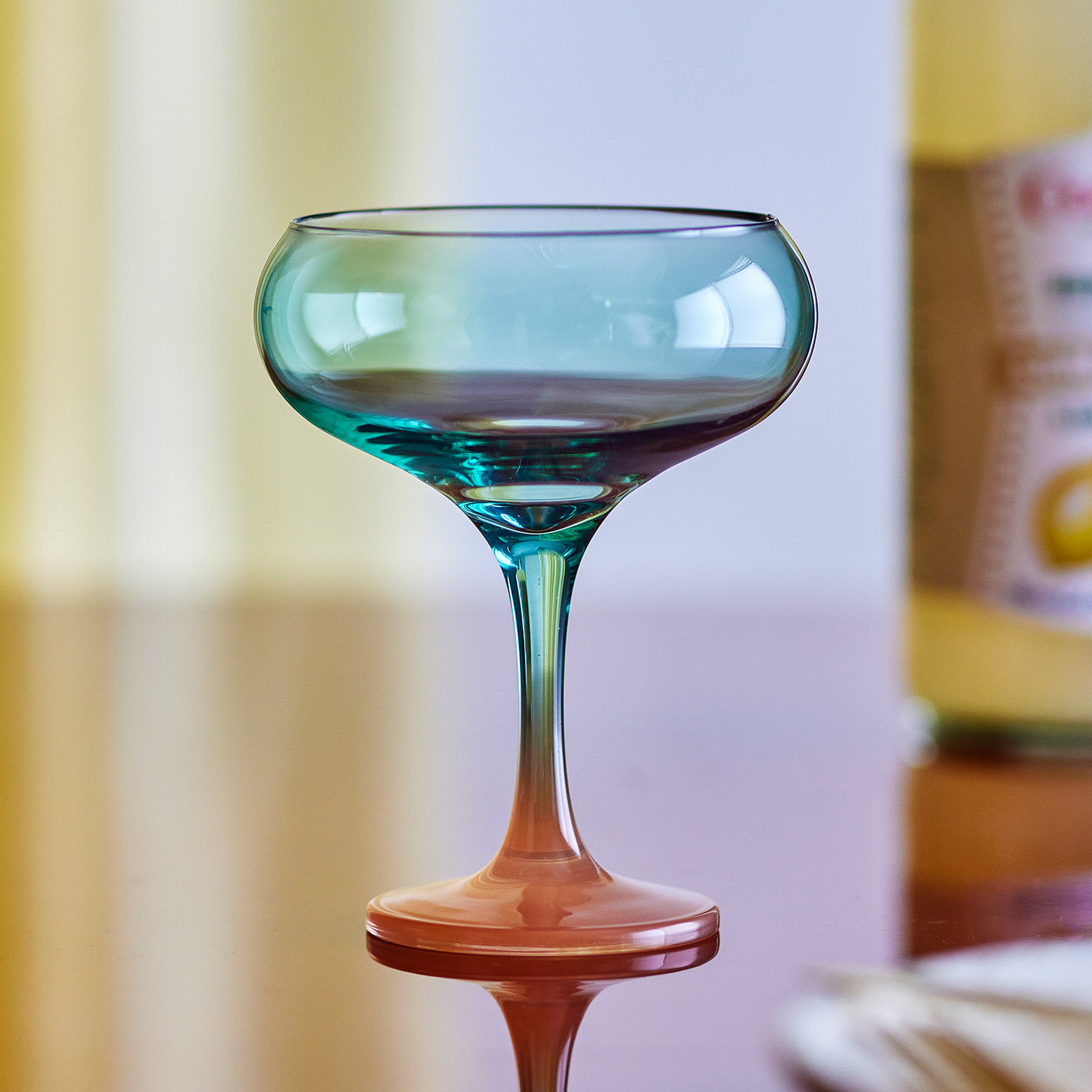 Signe Cocktailglas, grün/orange 6er-Set 13cm - Bloomingville