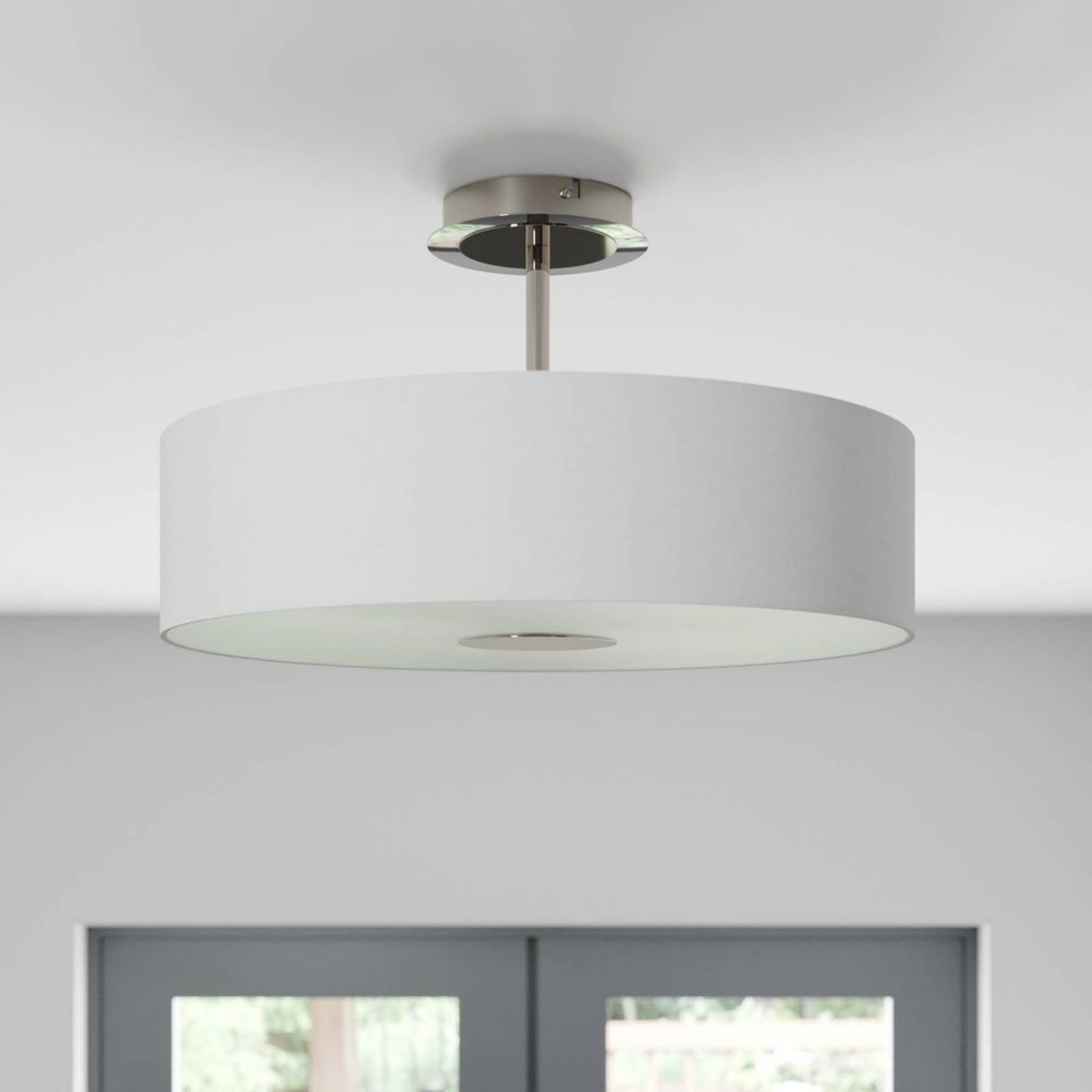 Josia Ceiling Lamp White/Nickel/Chrome - Lindby