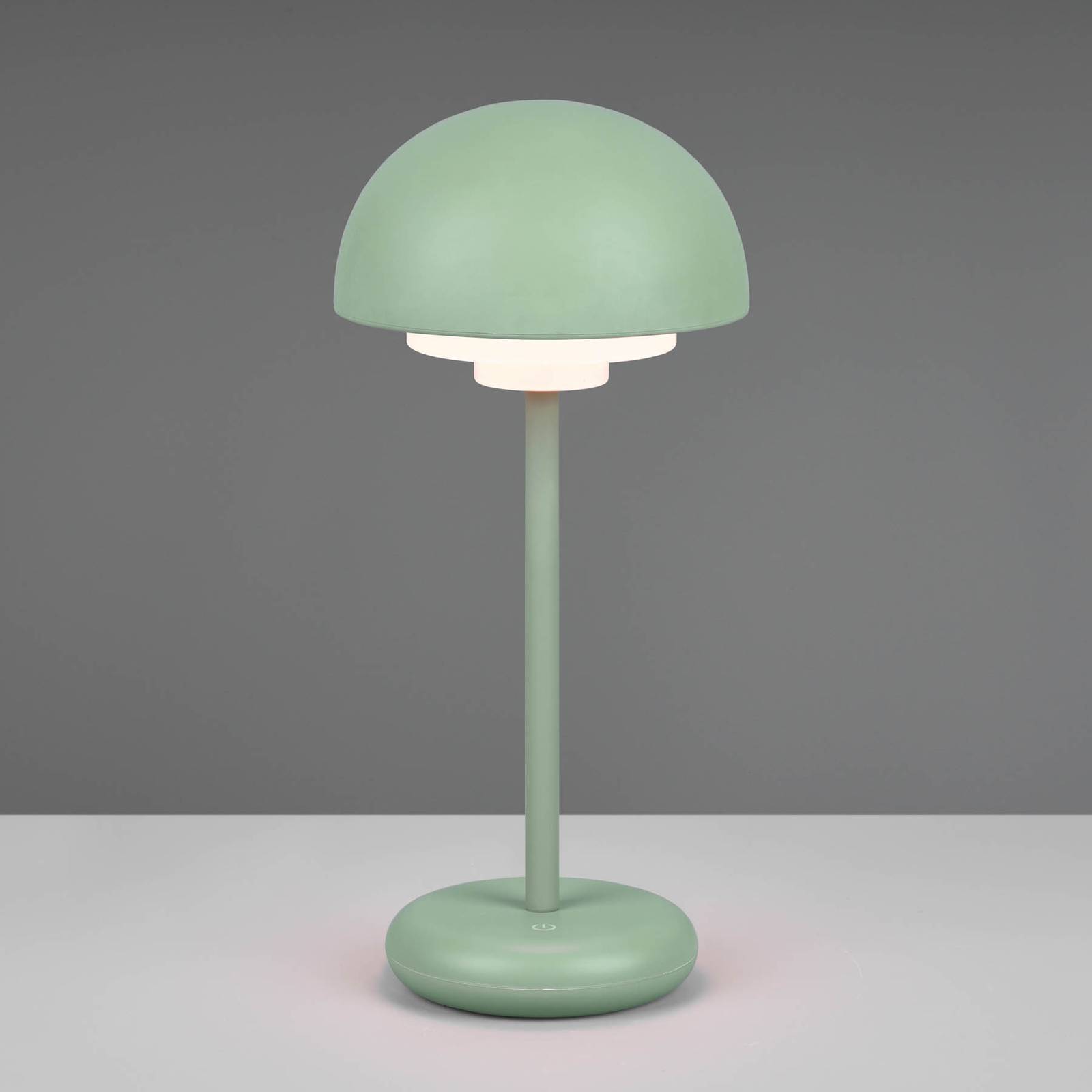 reality leuchten lampe table led elliot ip44 batterie tactile vert