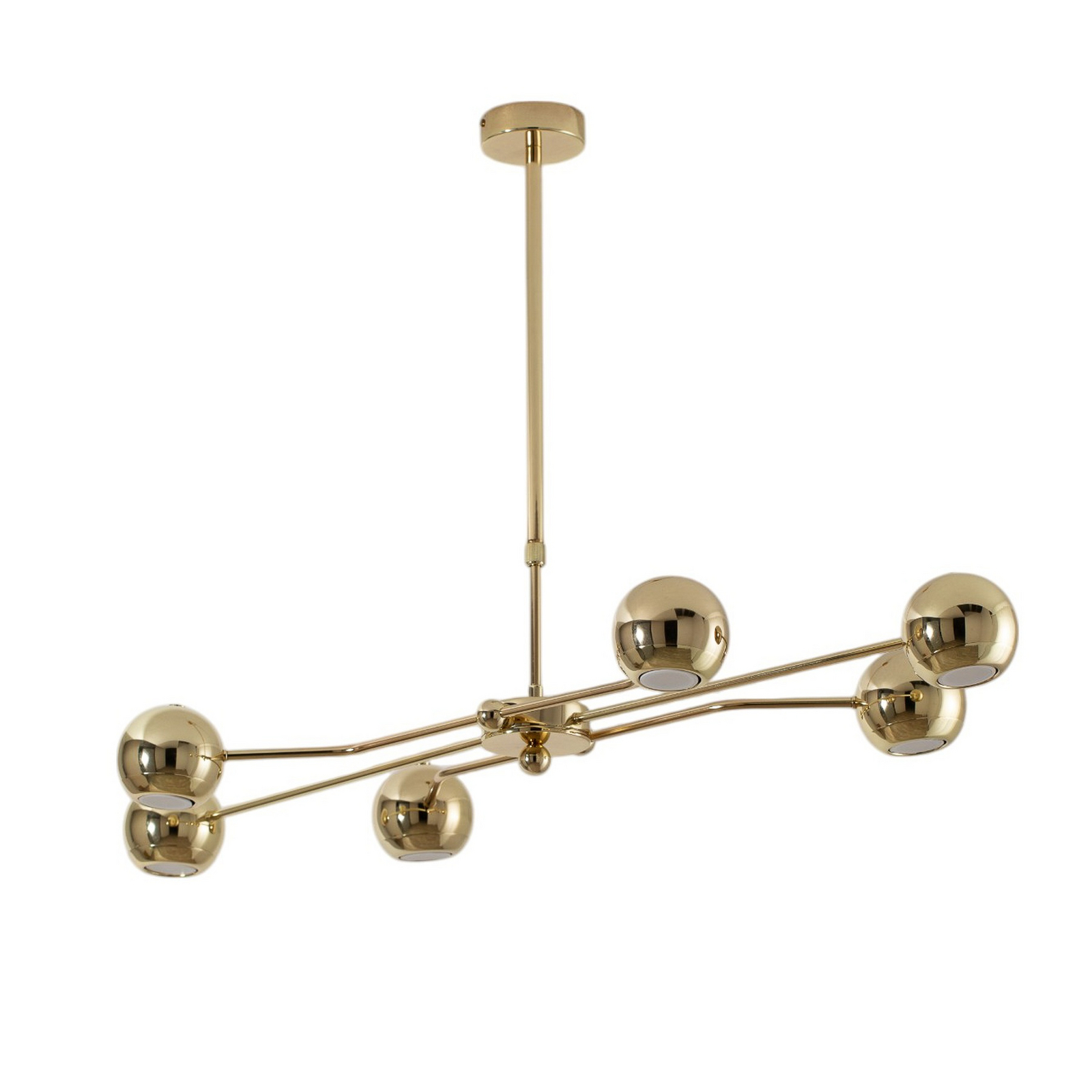 Suspension Tiana, doré, métal, 6 lampes, GU10