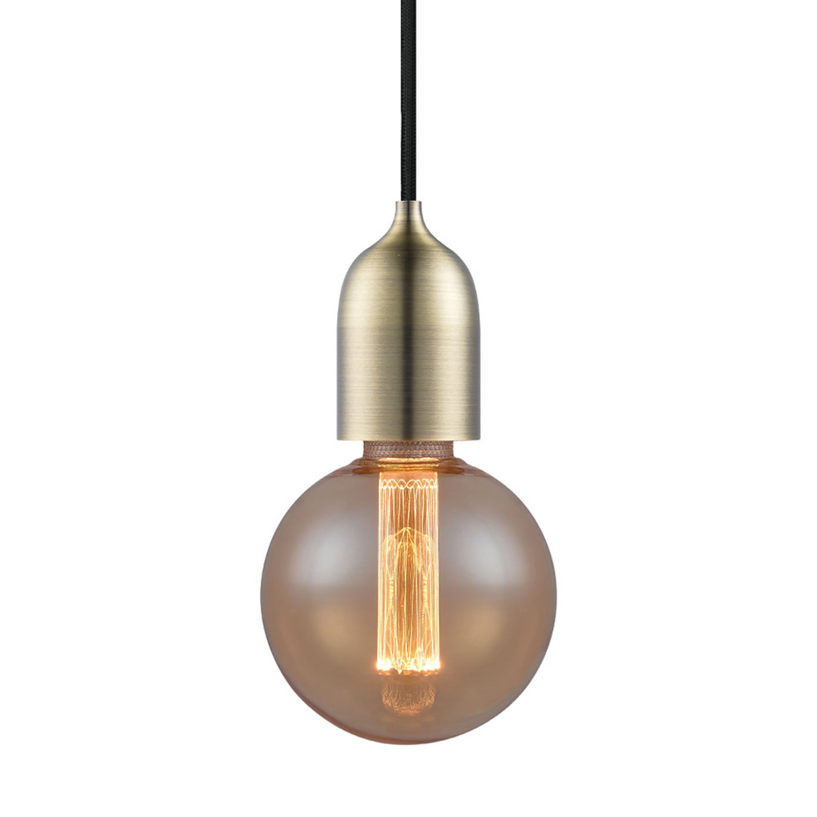 Candeeiro suspenso CLASSIC, latão envelhecido, Ø 5 cm, E27 - Halo Design