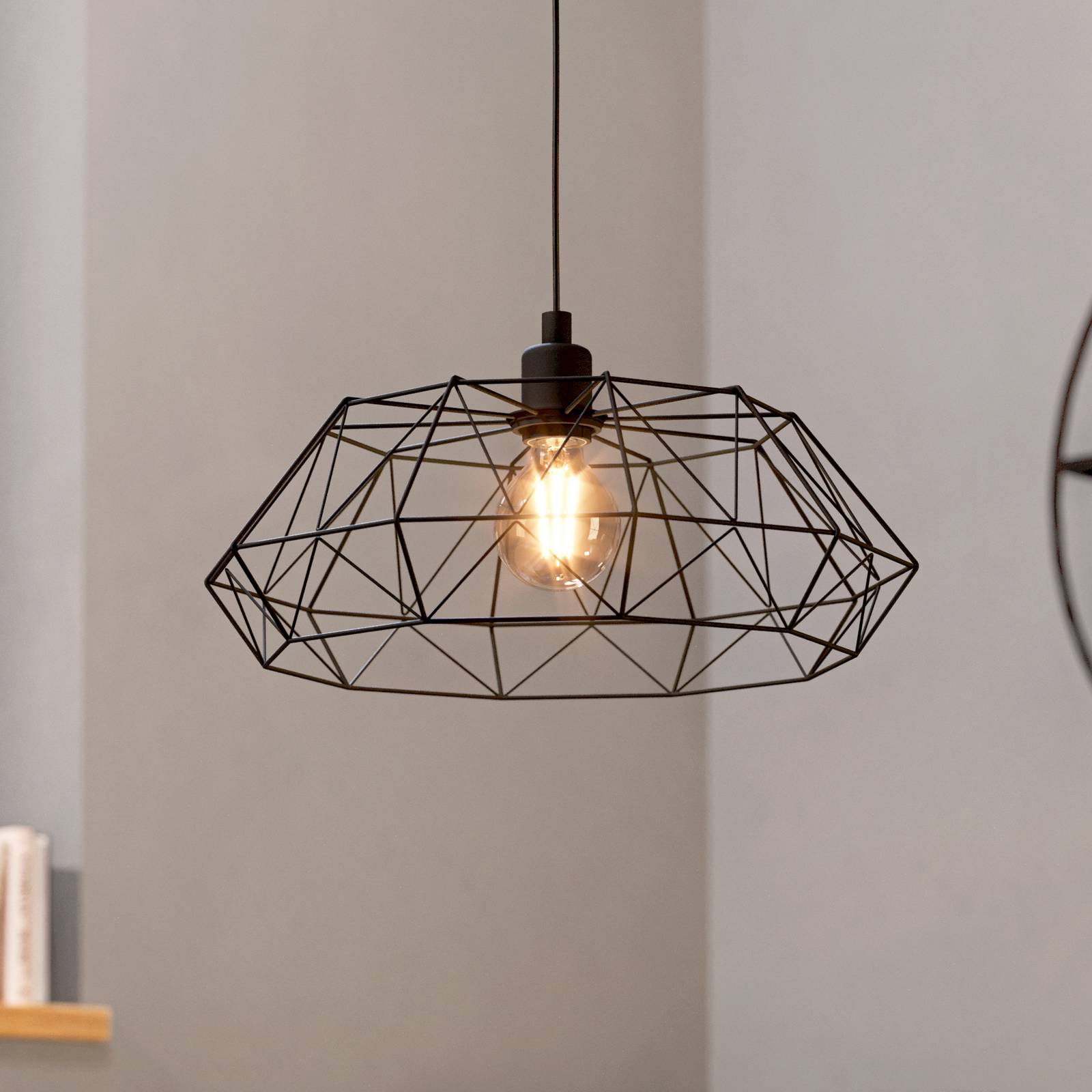 EGLO Suspension Carlton 2, noire Ø 45,5 cm