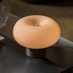 Bordlampe Malti, glass, beige, Ø 27,5 cm, E27