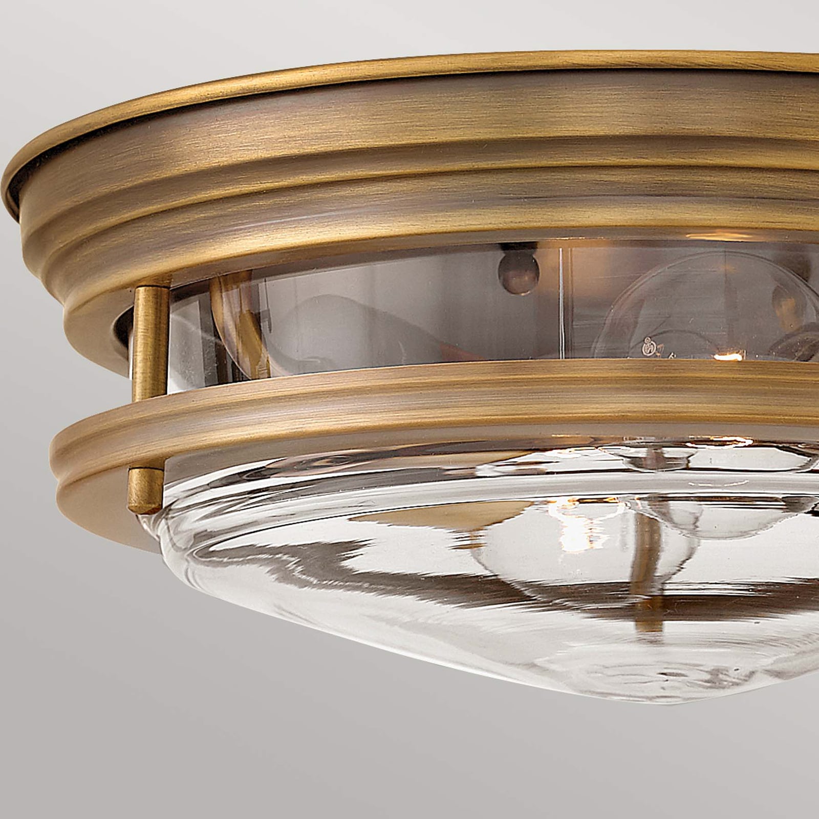 Hadrian udendørs loftlampe, bronze/klar, 31 cm, IP44 – Quintiesse