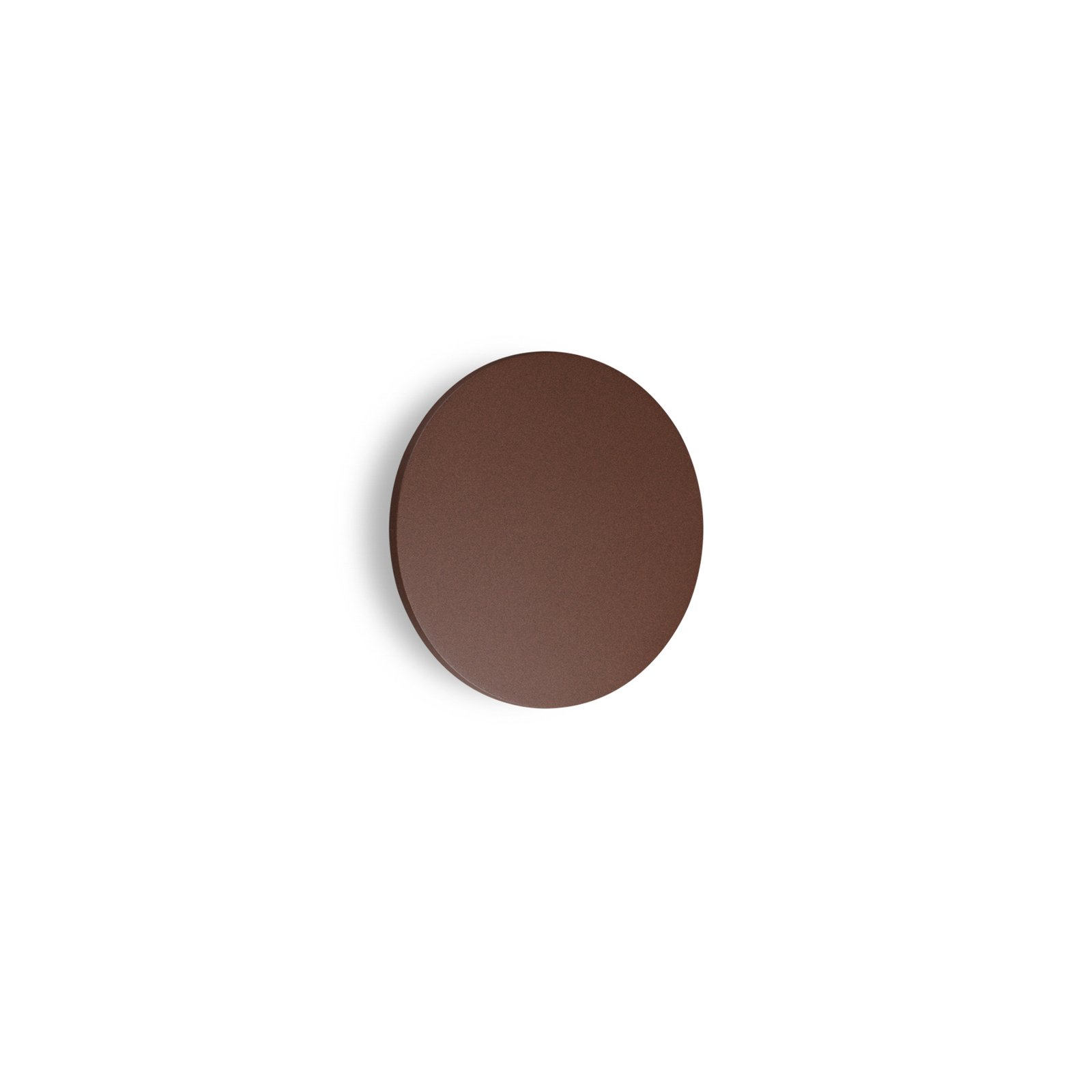 Ideal Lux Utomhusvägglampa Punto, brun, Ø 24 cm metall