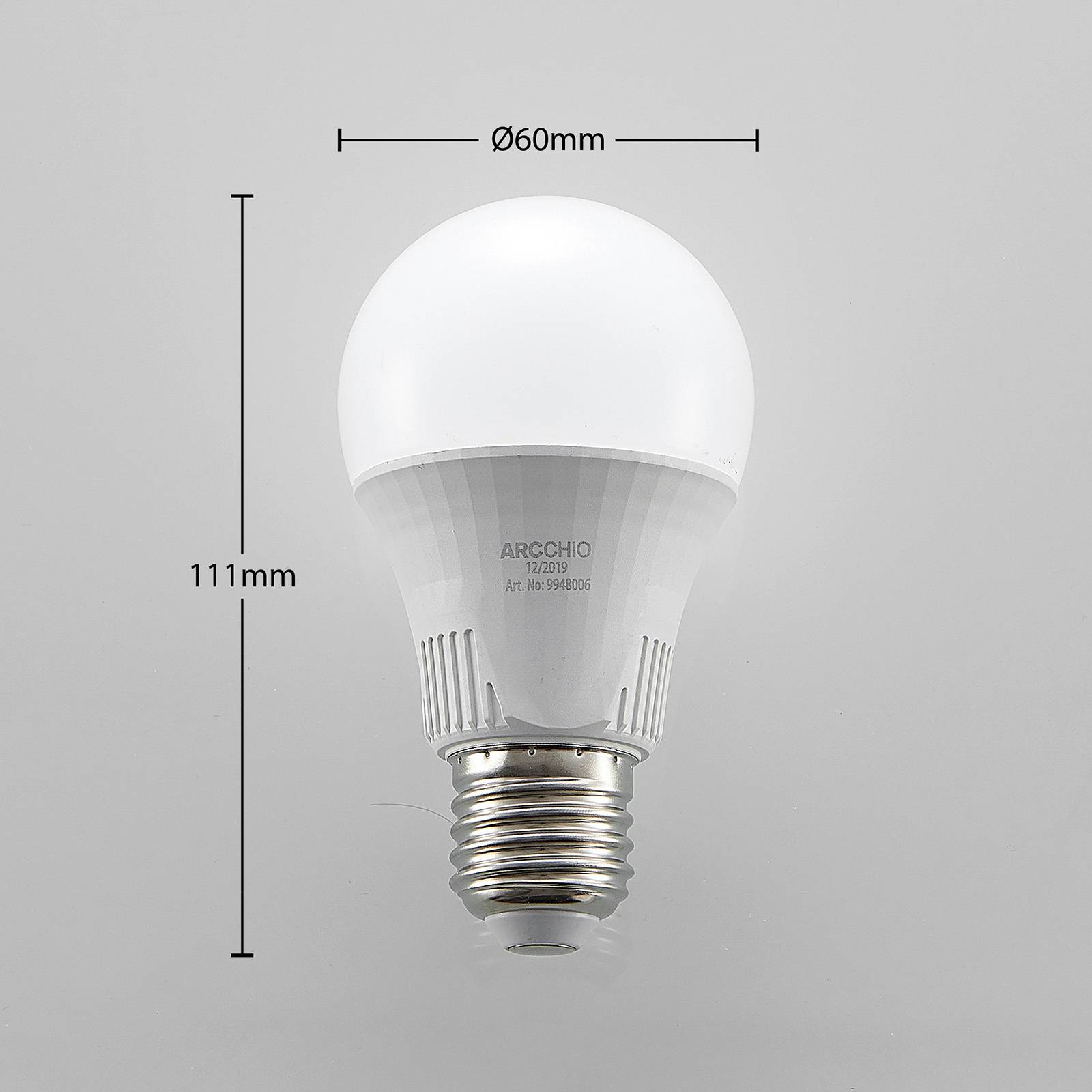 Photos - Light Bulb Arcchio LED bulb E27 A60 9W 3000K 3 dimmer settings 