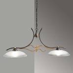 Hanglamp Amabile, roest/goud, 2-lamps