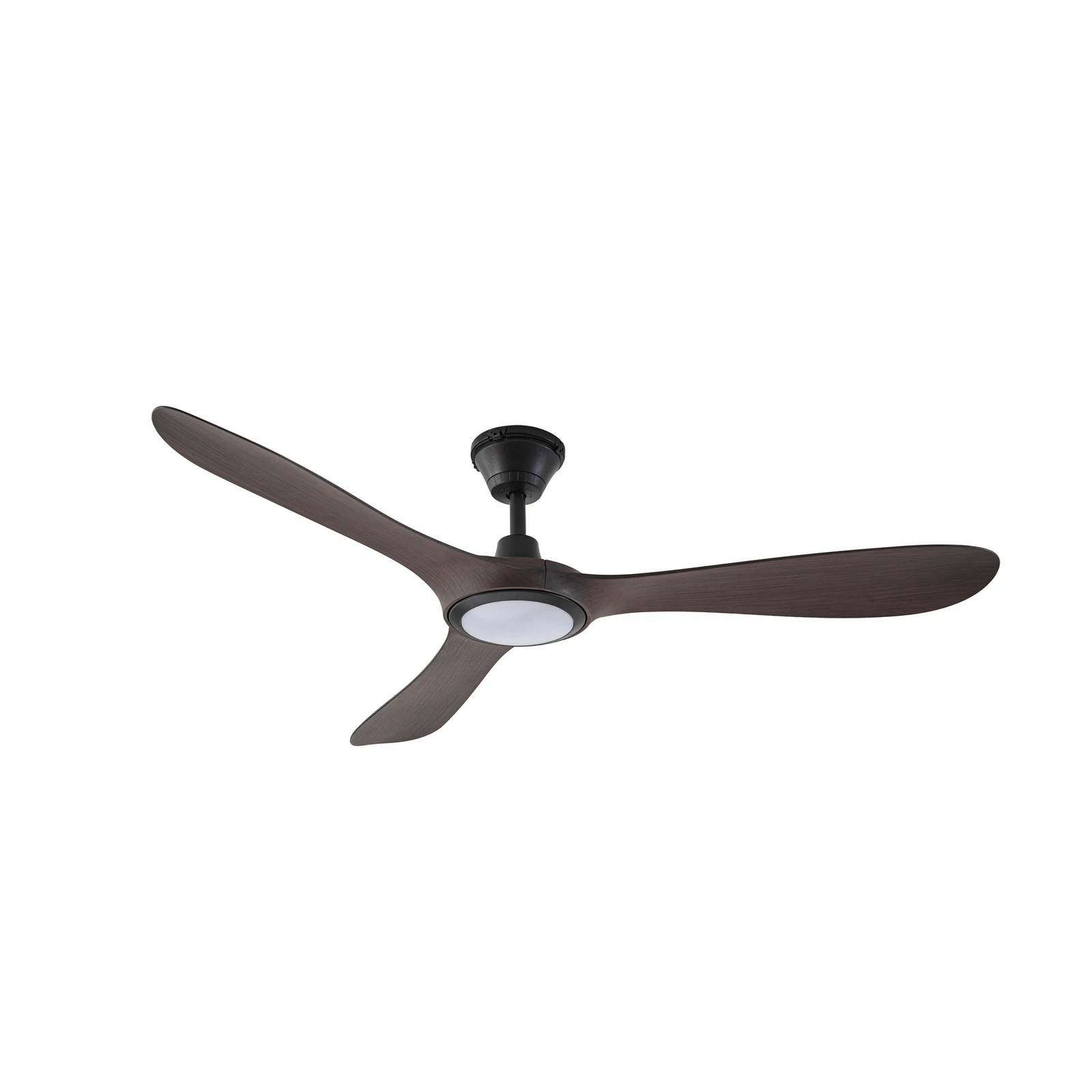 Lucande Winrod LED kültéri mennyezeti ventilátor, sötét fa, dimmelhető