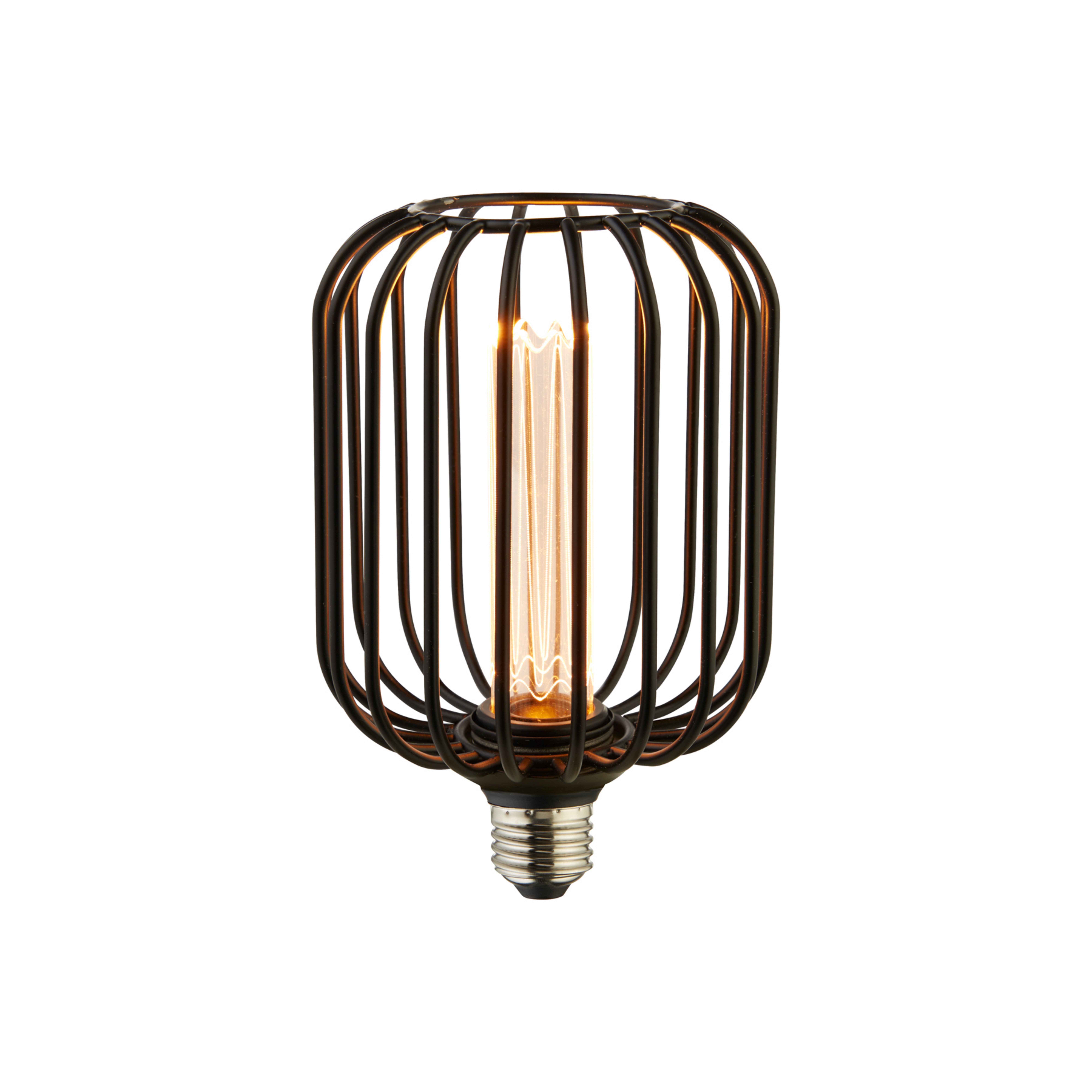 Ampoule LED Drum, noir, E27, 3,5 W, 1.800 K, intensité variable
