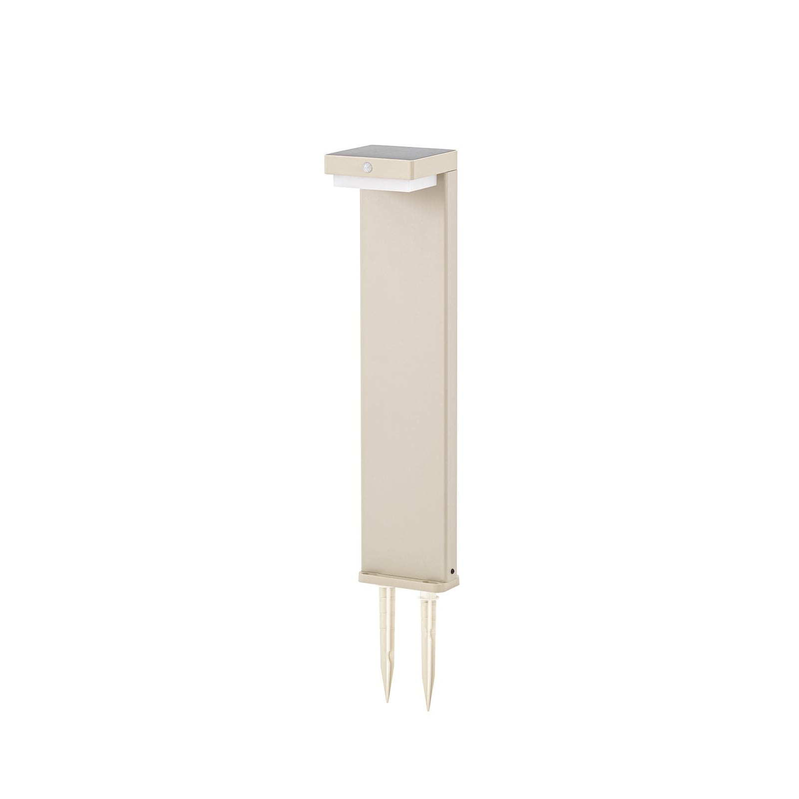 Eleazar LED pedestal light, beige, aluminium, sensor - Lindby