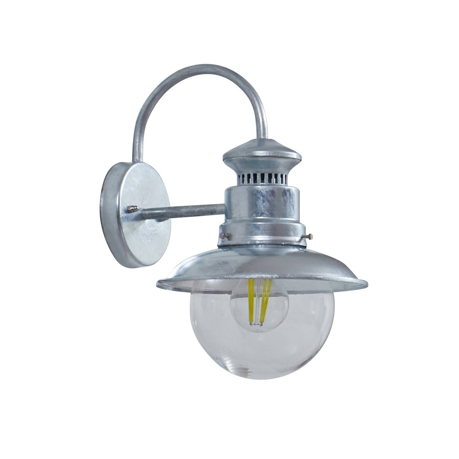 Lindby Außenwandleuchte Celinor, silber, Stahl, E27